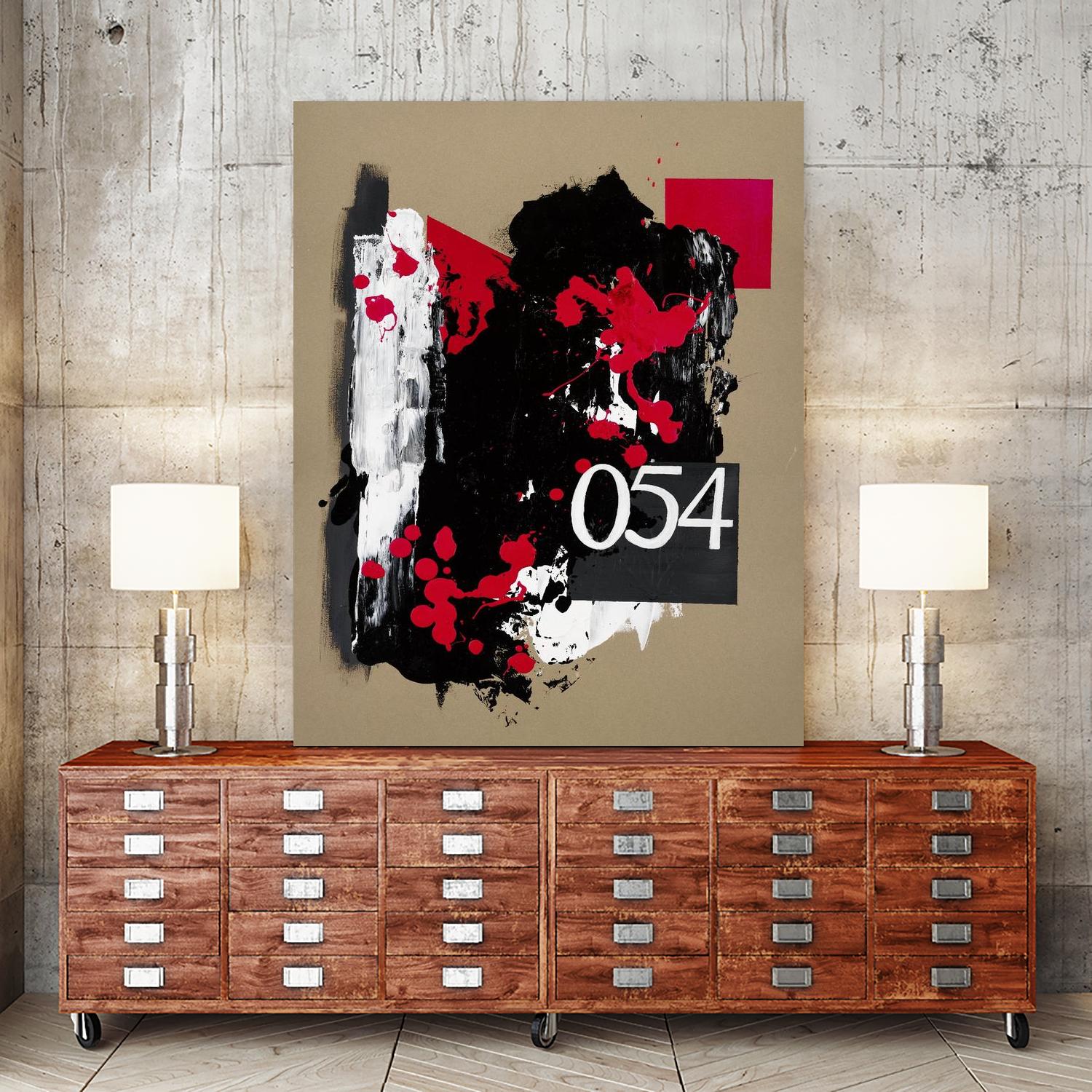 Zero Series No. 054 by Emma Jones on GIANT ART - red abstract