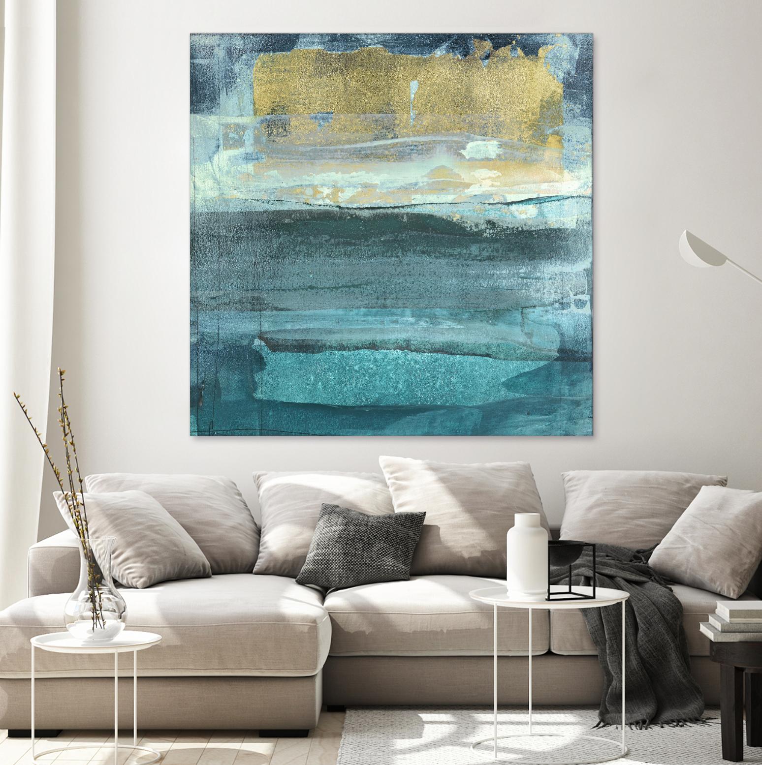 Indigo Evening 1 by Maeve Harris on GIANT ART - green abstract