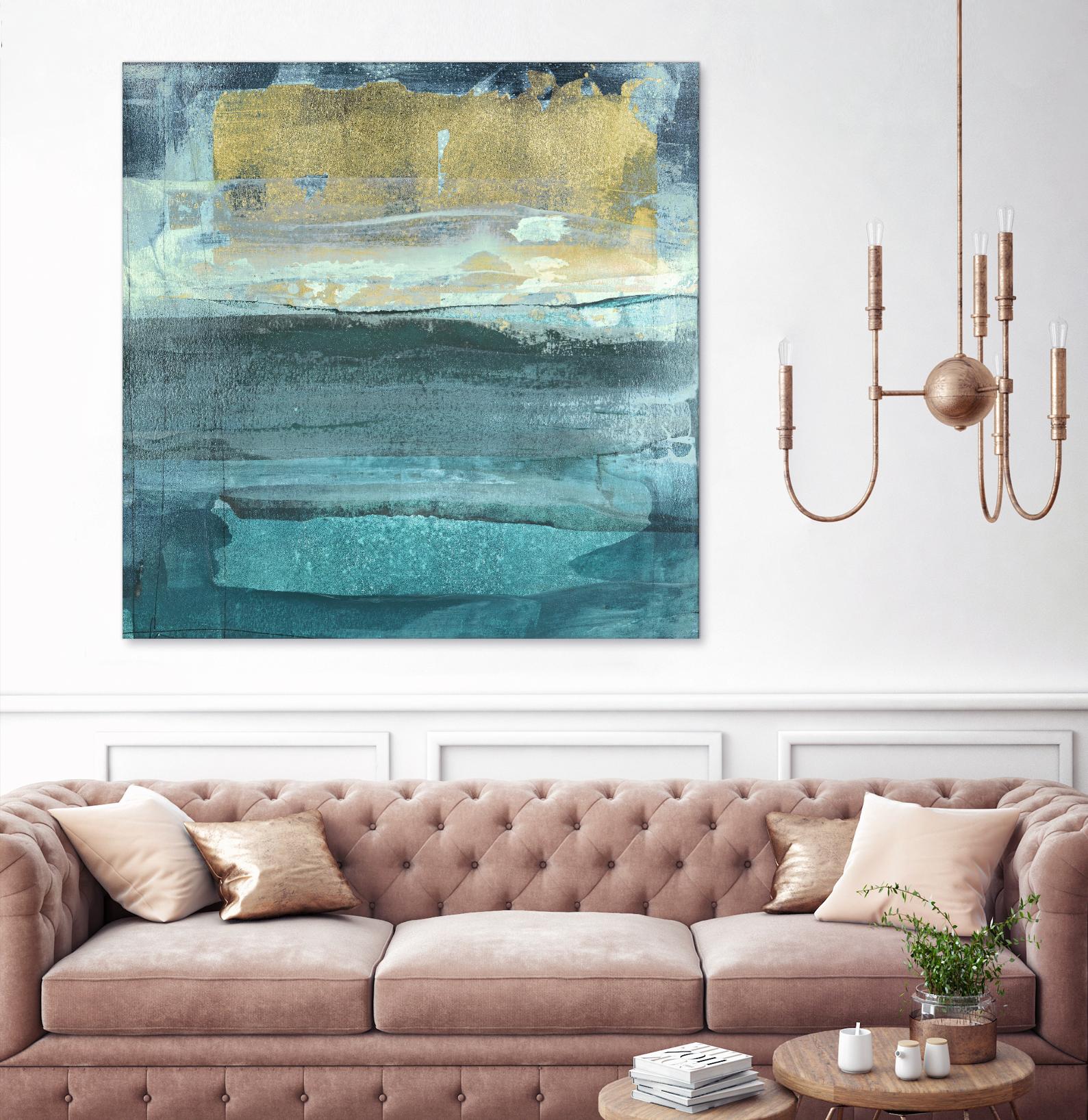 Indigo Evening 1 by Maeve Harris on GIANT ART - green abstract