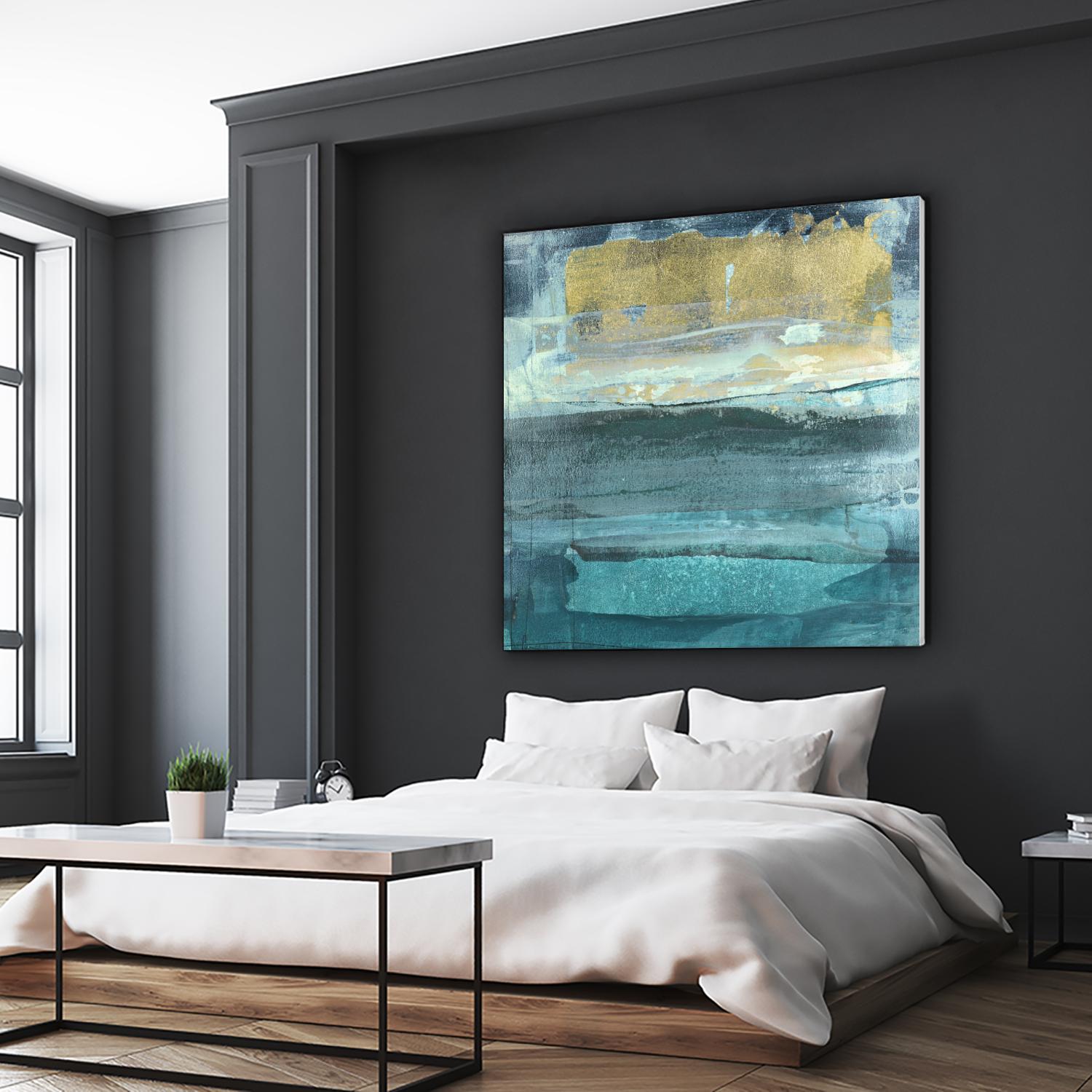 Indigo Evening 1 by Maeve Harris on GIANT ART - green abstract