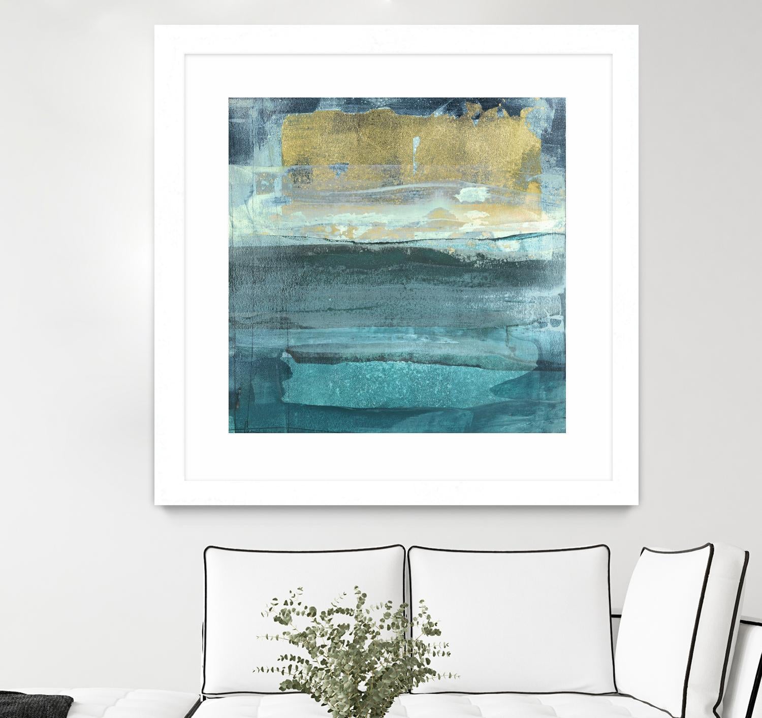 Indigo Evening 1 by Maeve Harris on GIANT ART - green abstract