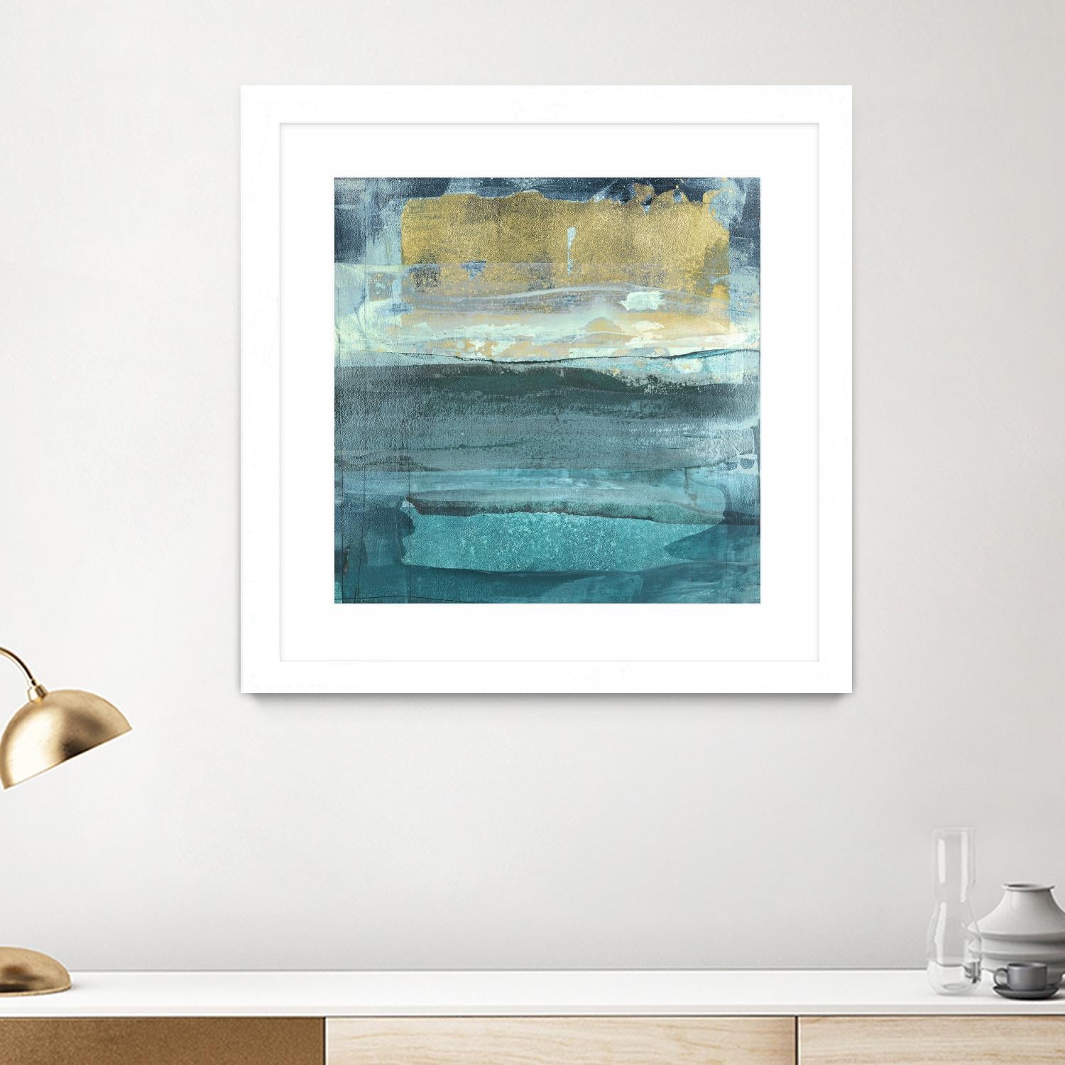 Indigo Evening 1 by Maeve Harris on GIANT ART - green abstract