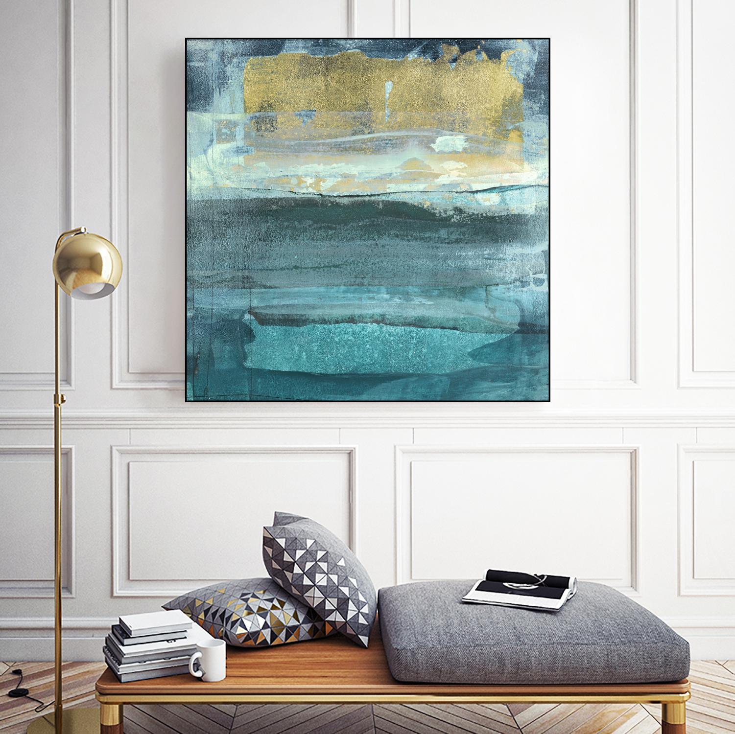 Indigo Evening 1 by Maeve Harris on GIANT ART - green abstract