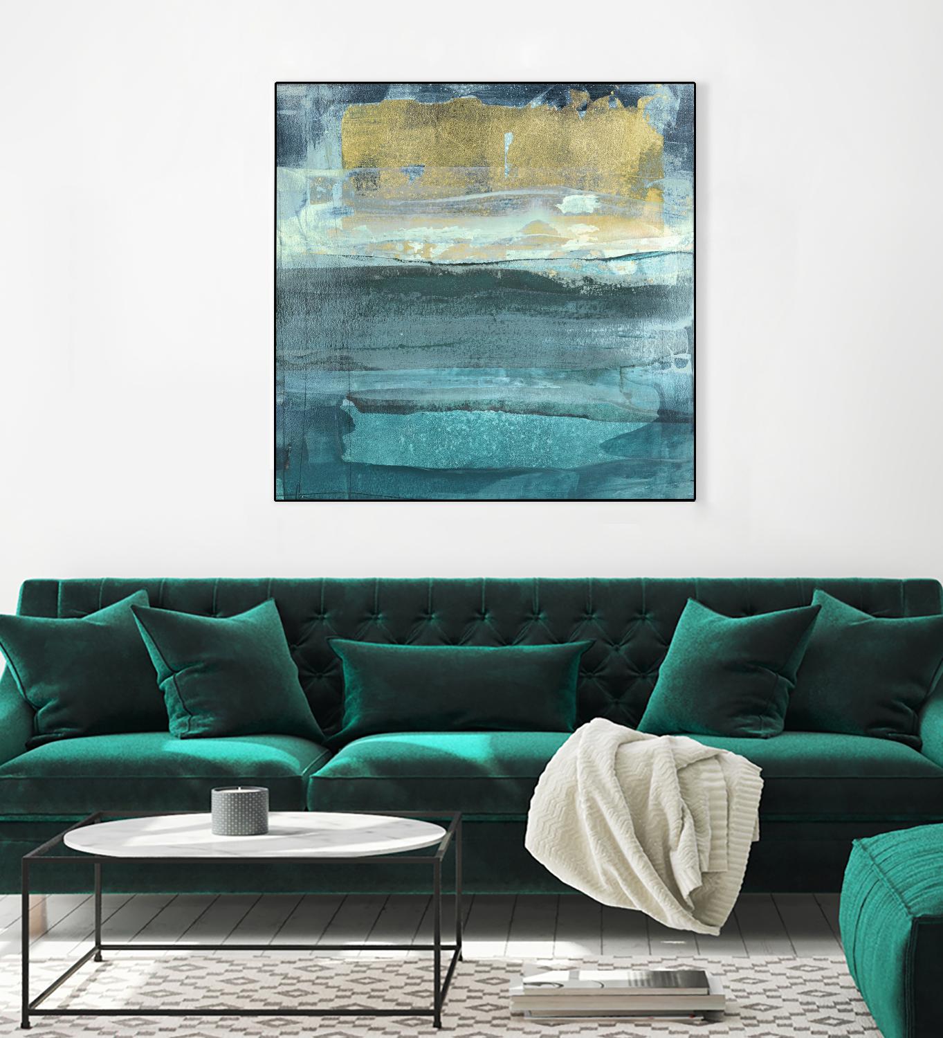 Indigo Evening 1 by Maeve Harris on GIANT ART - green abstract