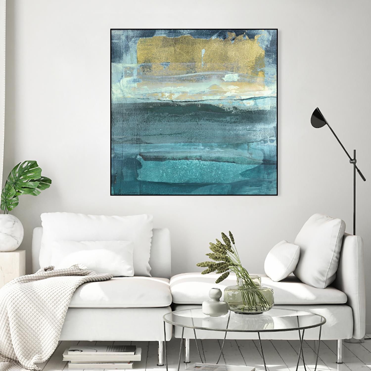 Indigo Evening 1 by Maeve Harris on GIANT ART - green abstract