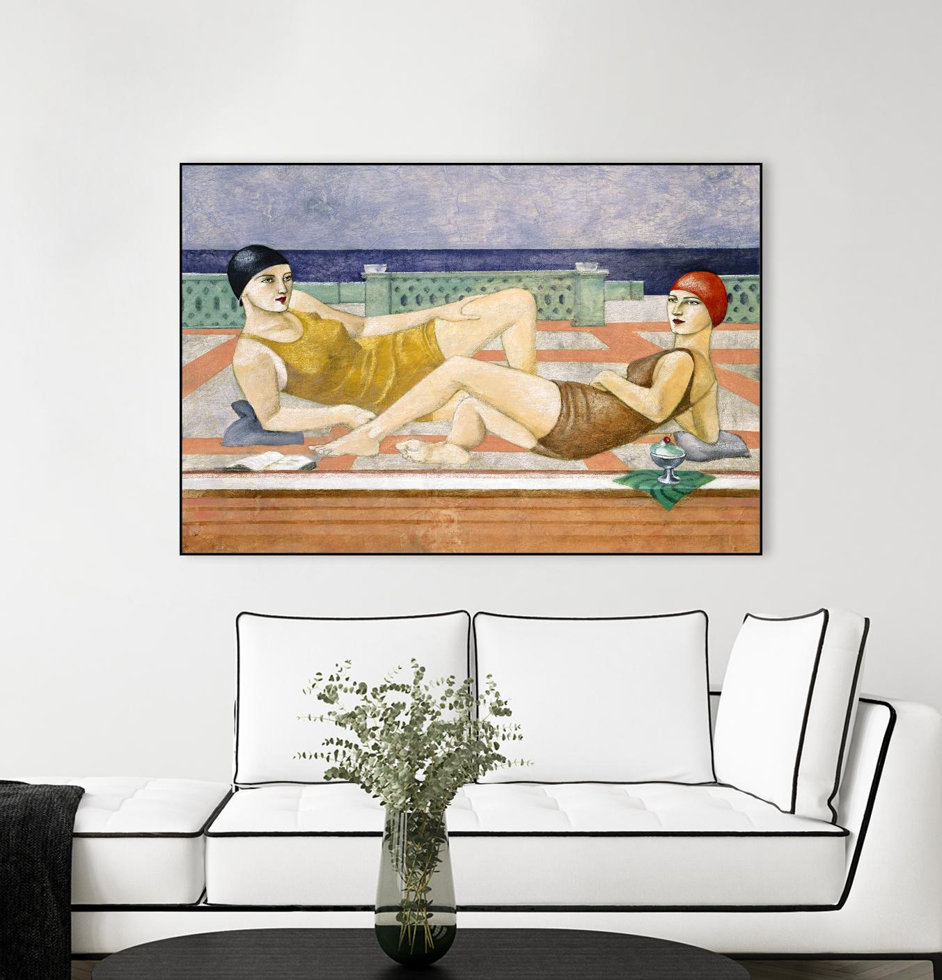 The Bathers by Susan Conti on GIANT ART - blue everyday life
