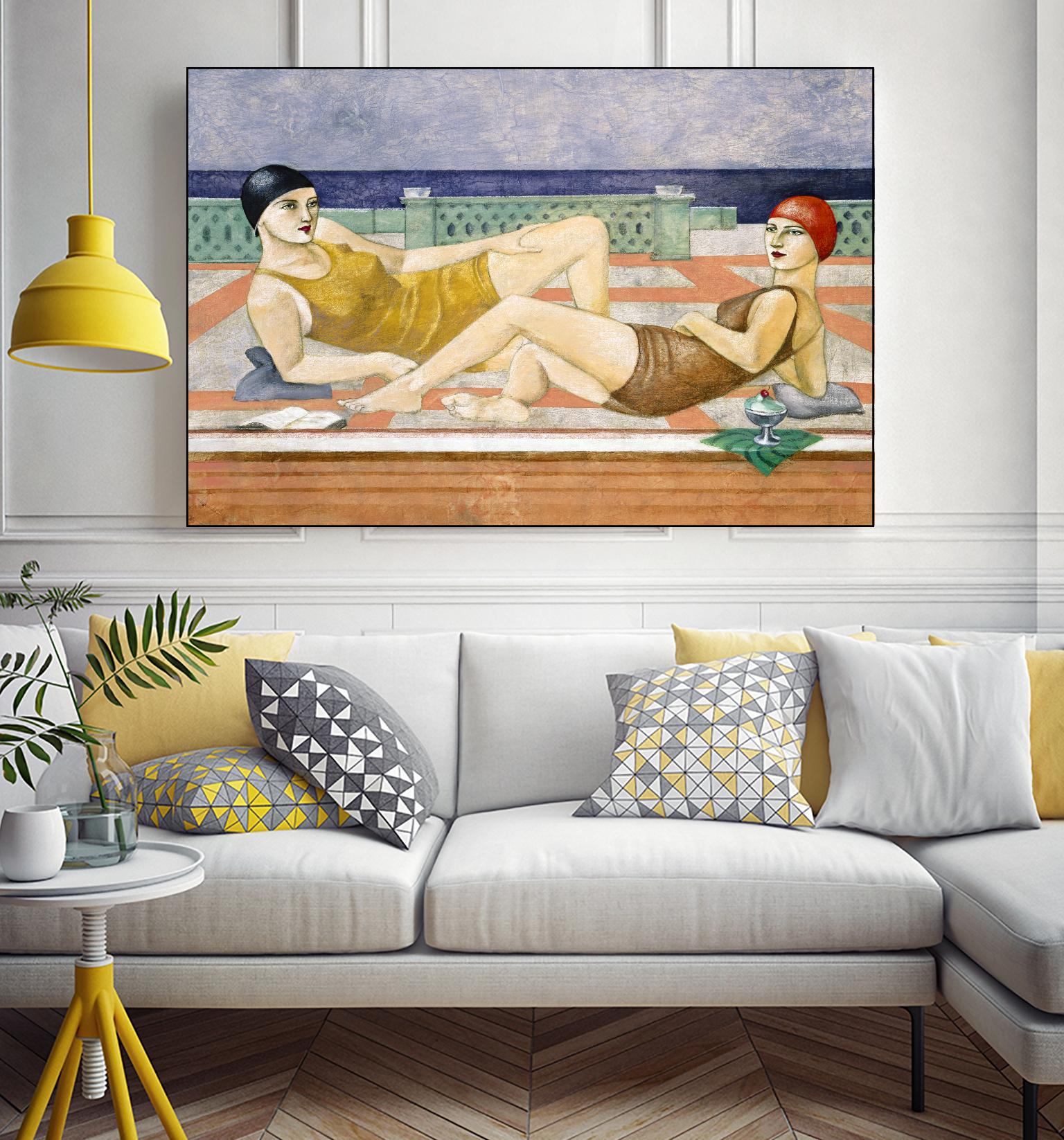 The Bathers by Susan Conti on GIANT ART - blue everyday life