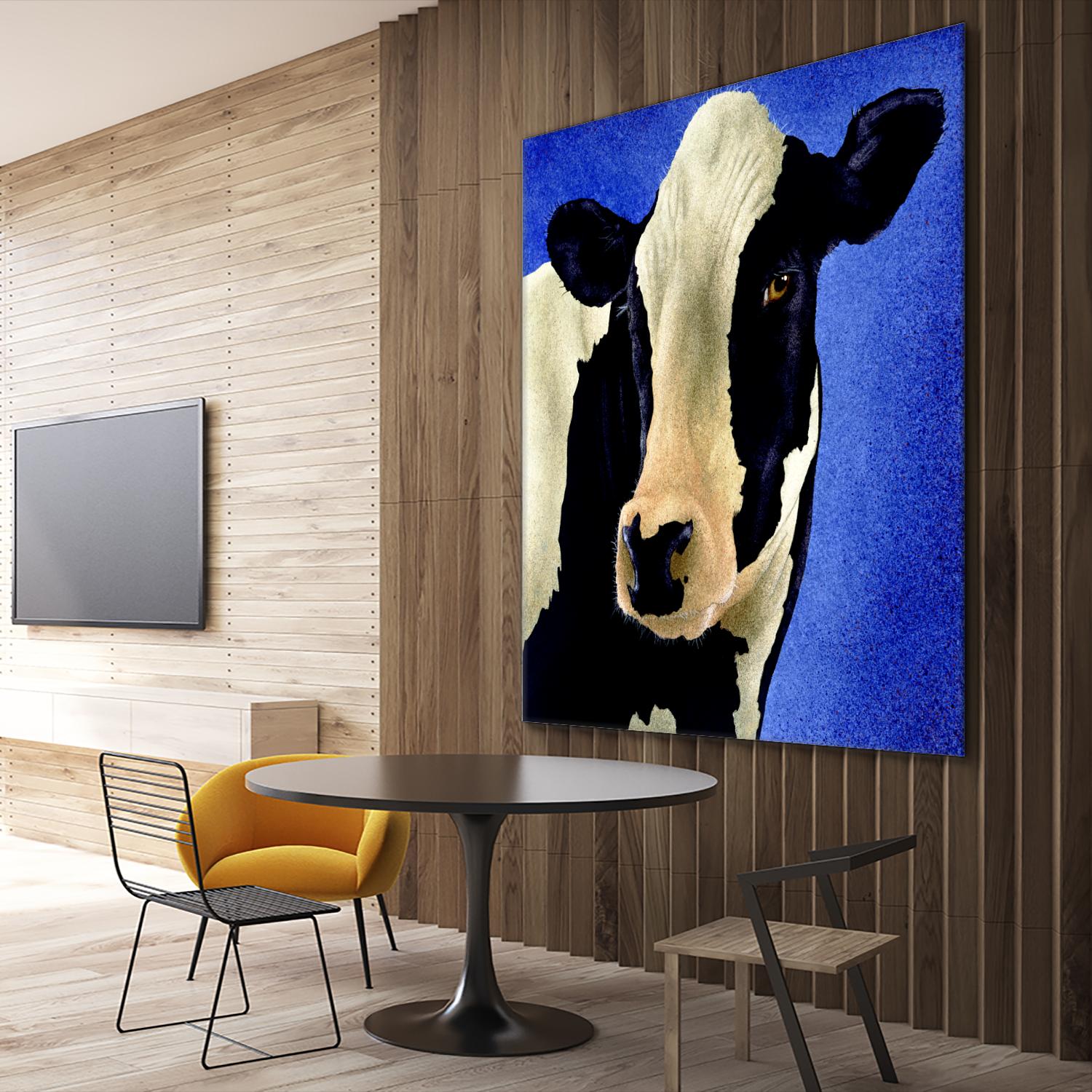Blue Moo Moo by Will Bullas on GIANT ART - blue animals