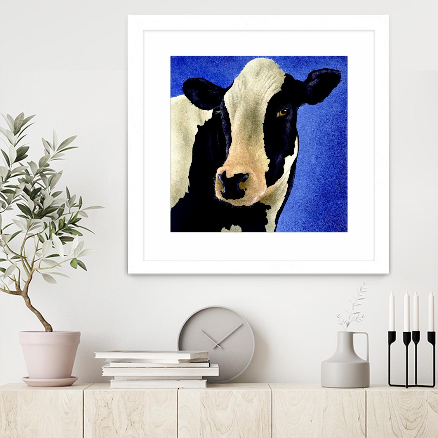Blue Moo Moo by Will Bullas on GIANT ART - blue animals