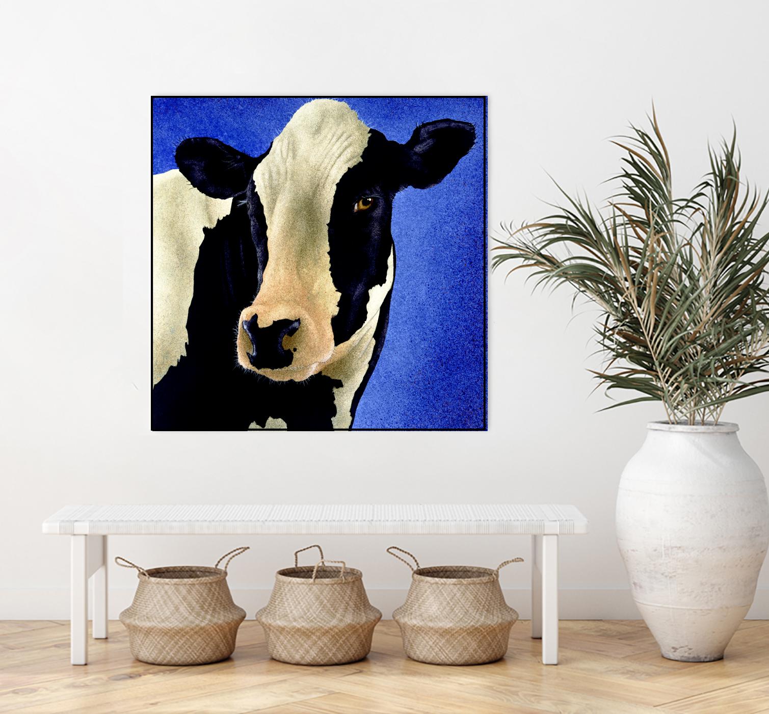 Blue Moo Moo by Will Bullas on GIANT ART - blue animals