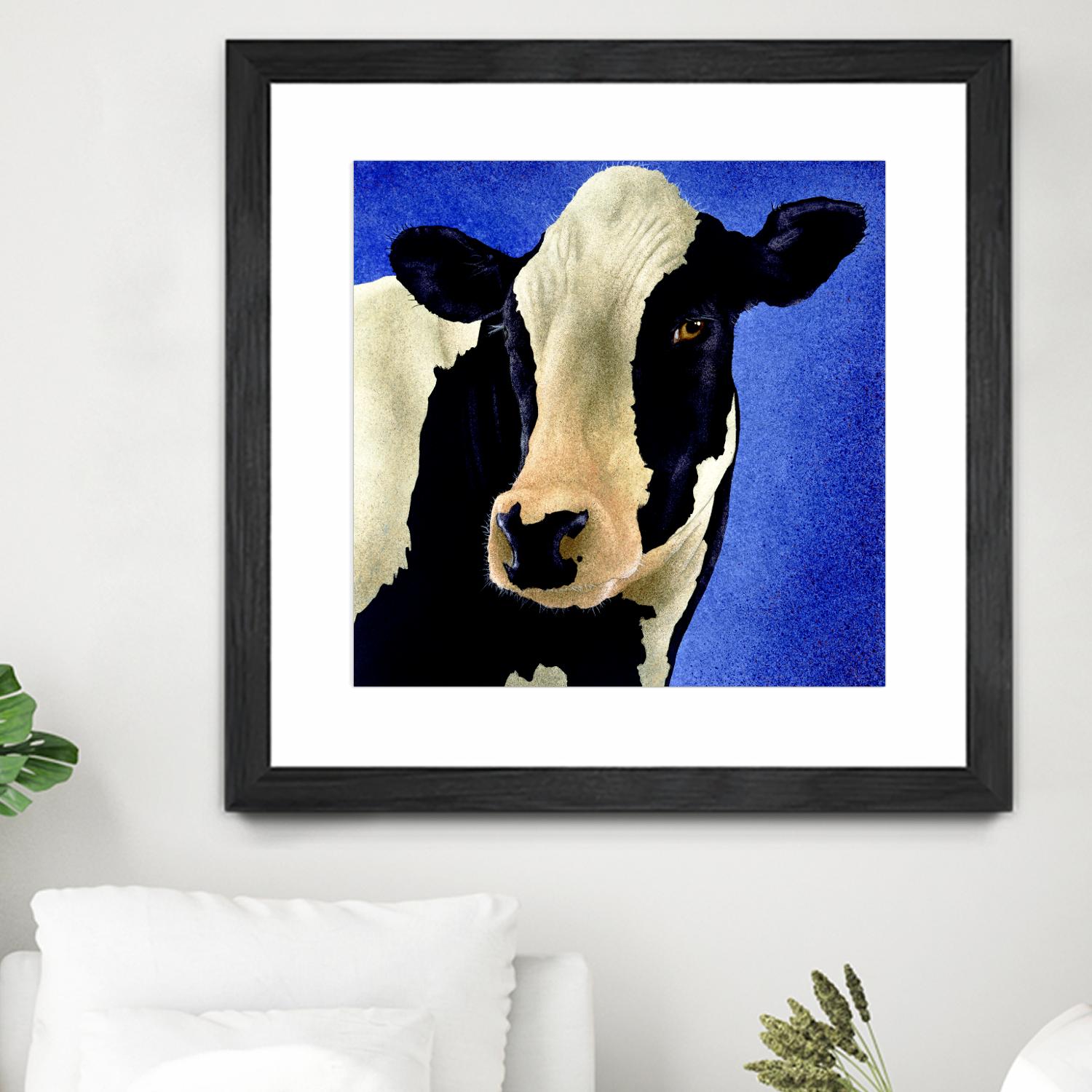 Blue Moo Moo by Will Bullas on GIANT ART - blue animals