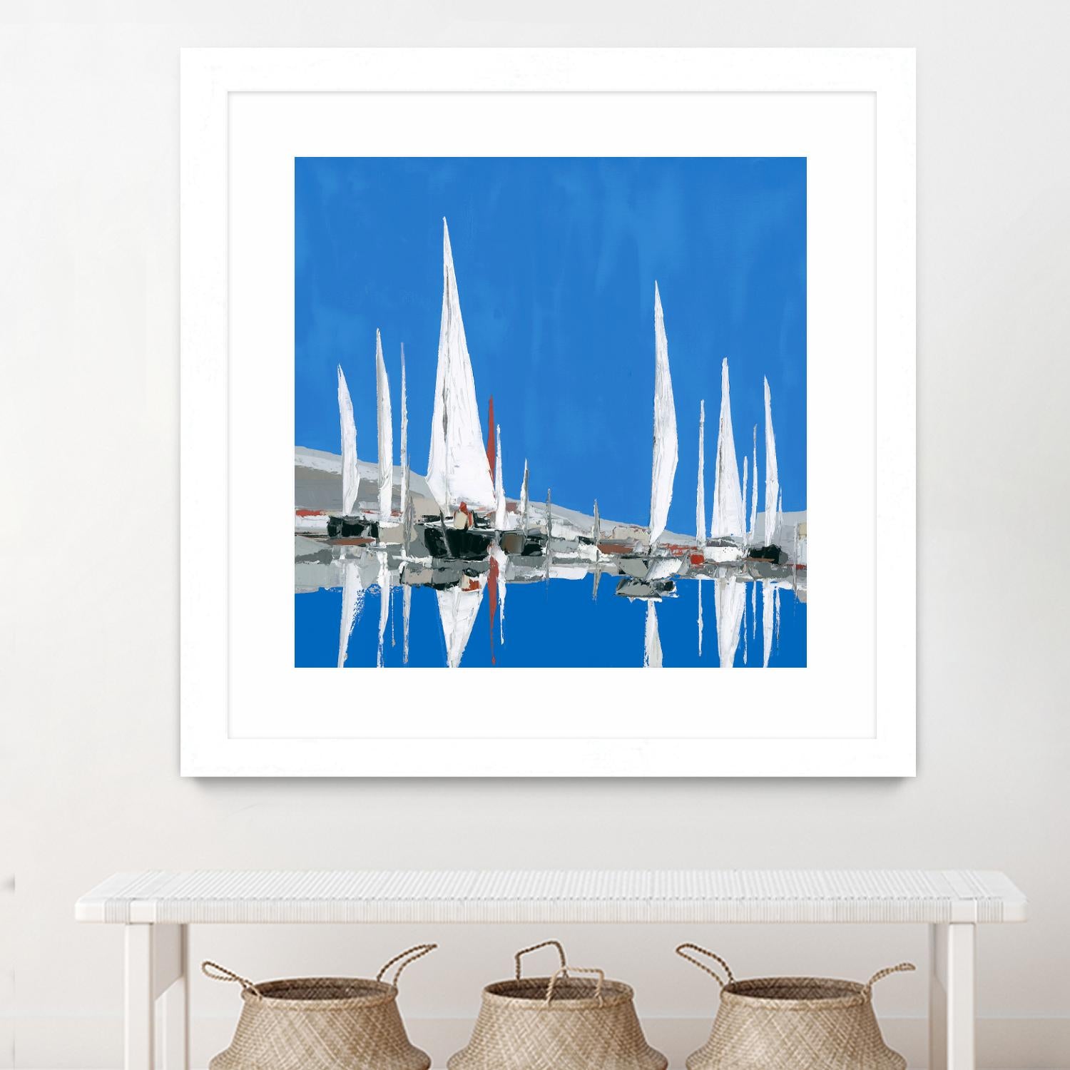 Voiles Blanches II by Demagny on GIANT ART - grey sea scene