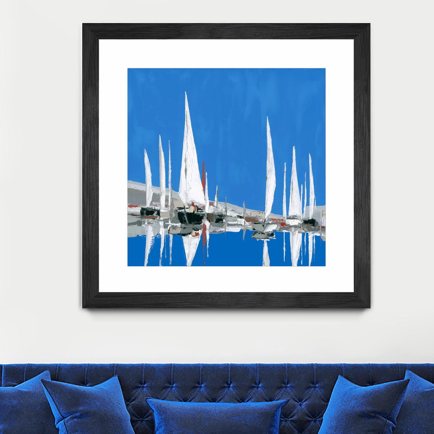 Voiles Blanches II by Demagny on GIANT ART - grey sea scene