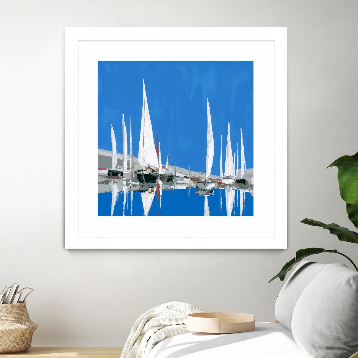 Voiles Blanches II by Demagny on GIANT ART - grey sea scene