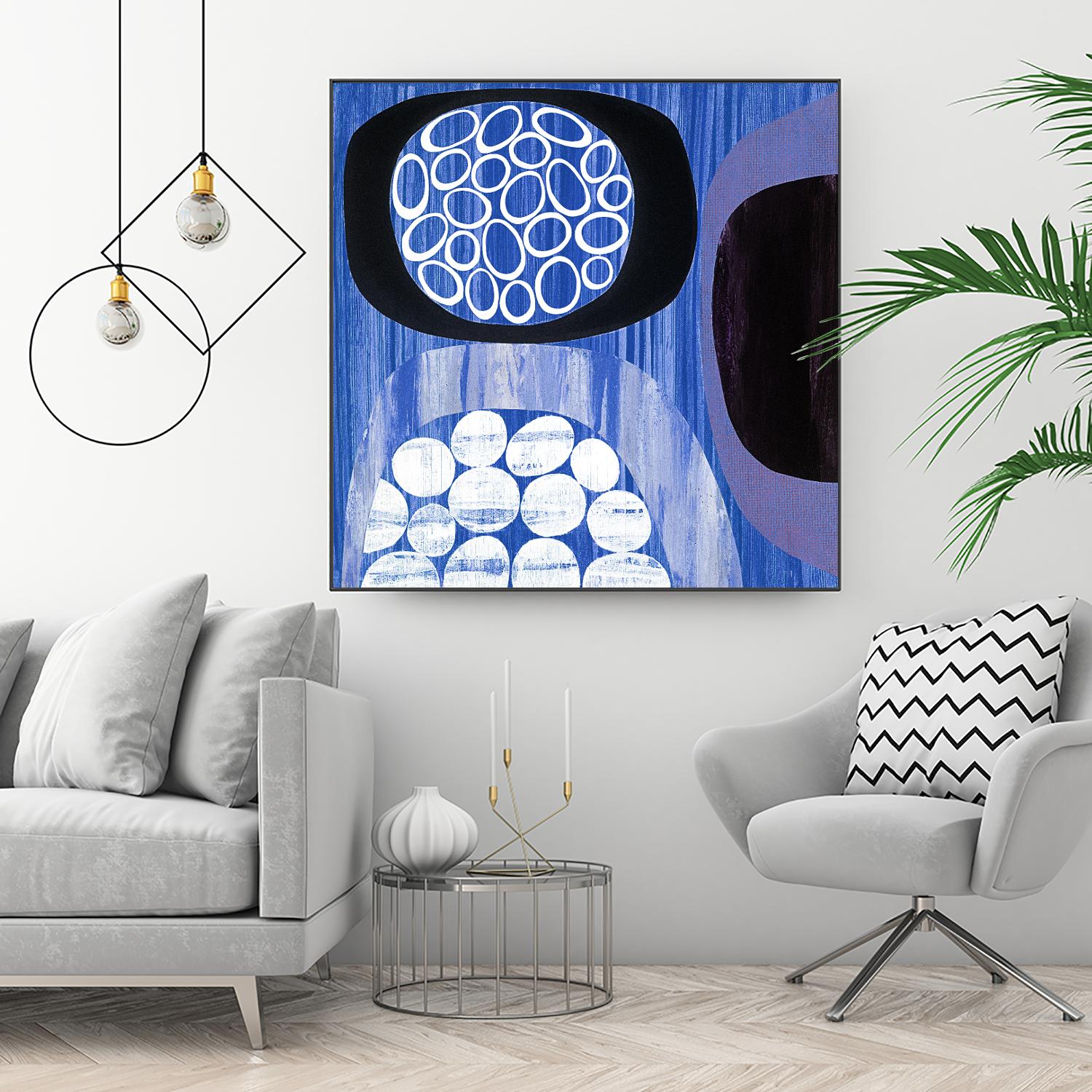 New Beginning I by Mary Calkins on GIANT ART - purple abstract