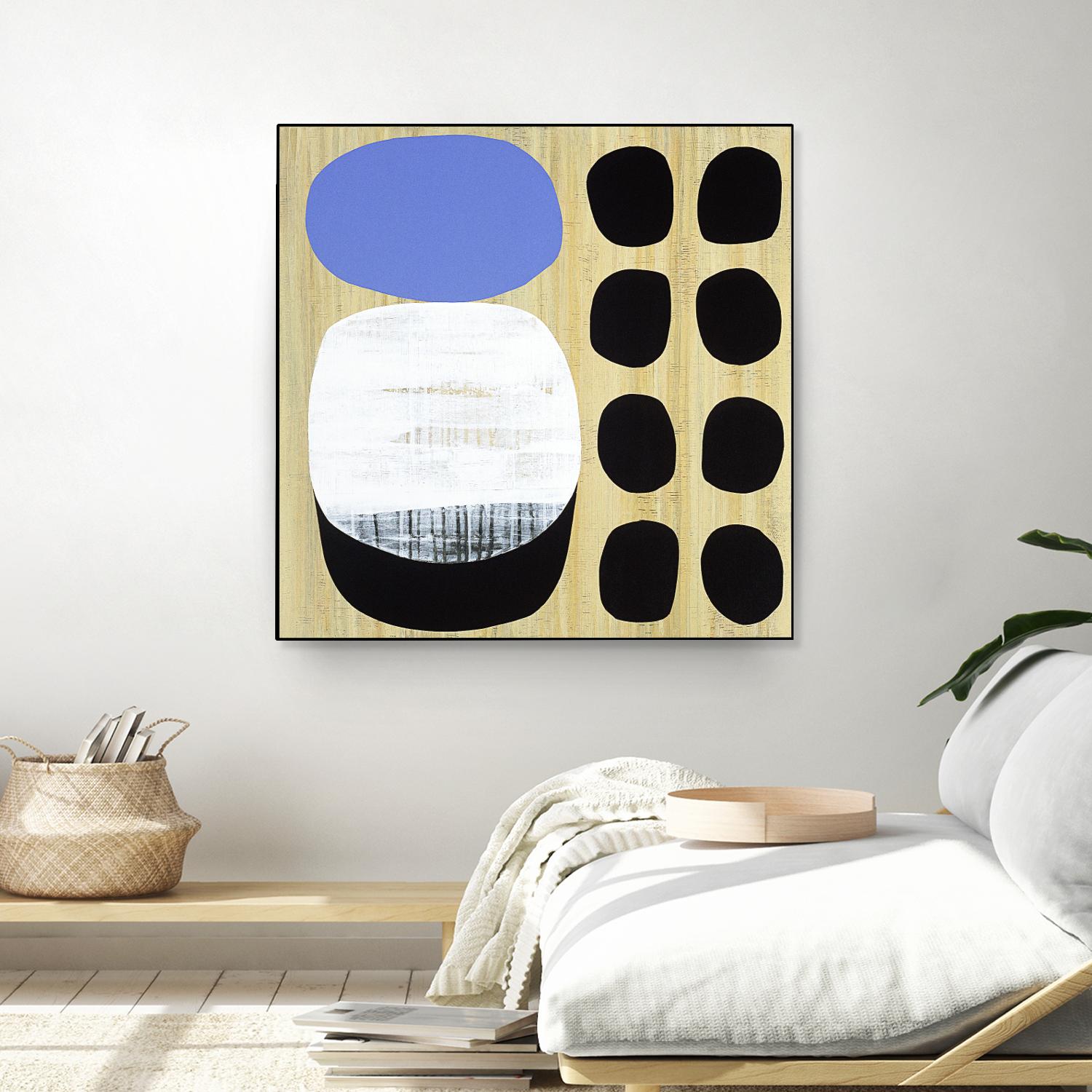 Luna Azul I by Mary Calkins on GIANT ART - blue abstract