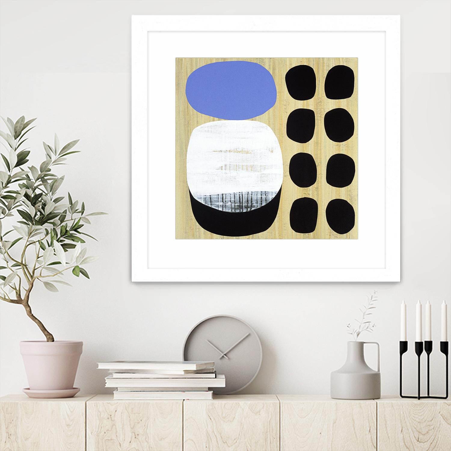 Luna Azul I by Mary Calkins on GIANT ART - blue abstract