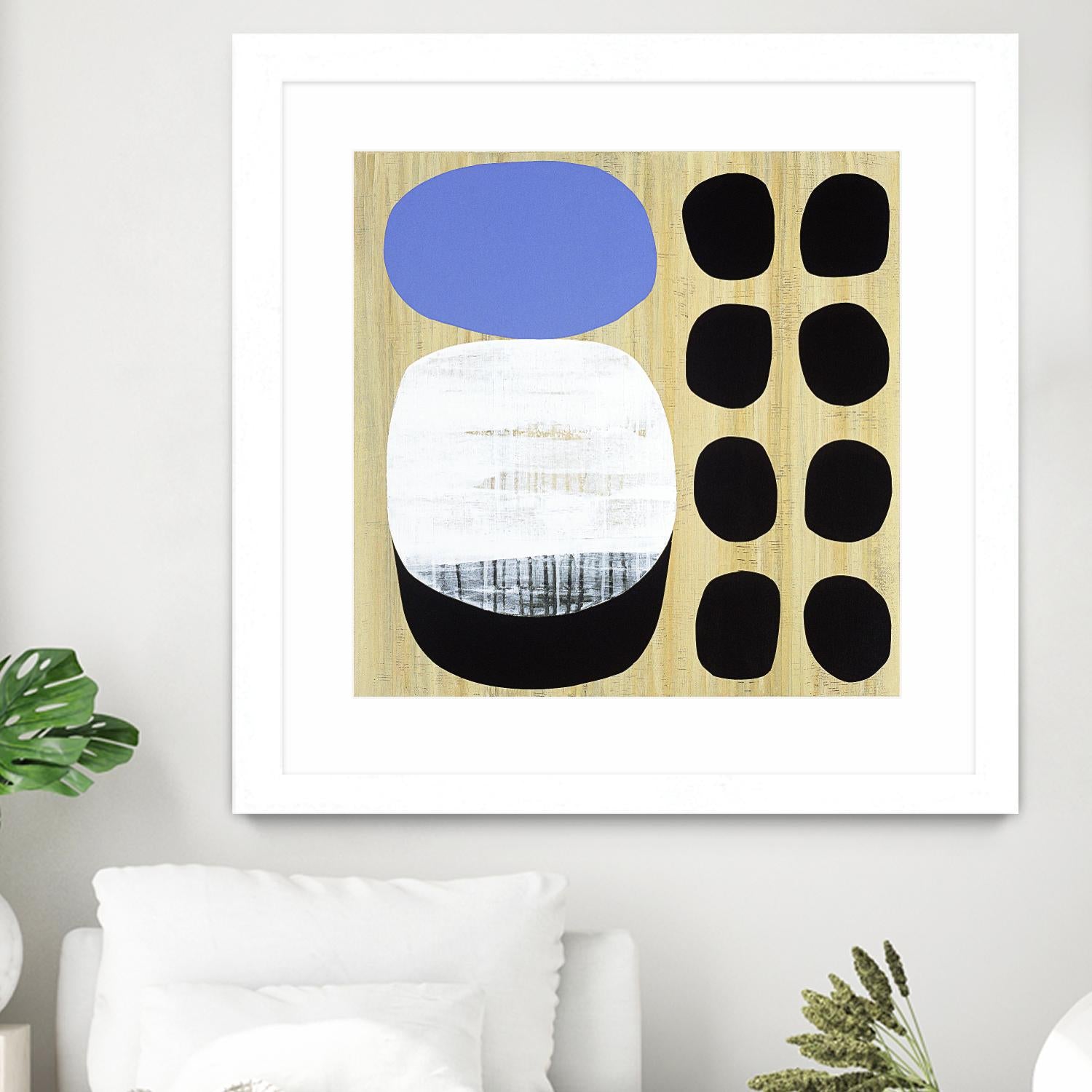 Luna Azul I by Mary Calkins on GIANT ART - blue abstract