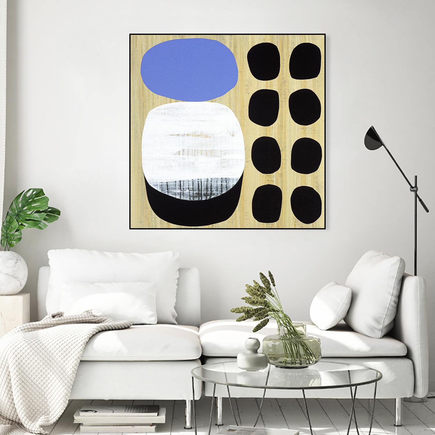 Luna Azul I by Mary Calkins on GIANT ART - blue abstract