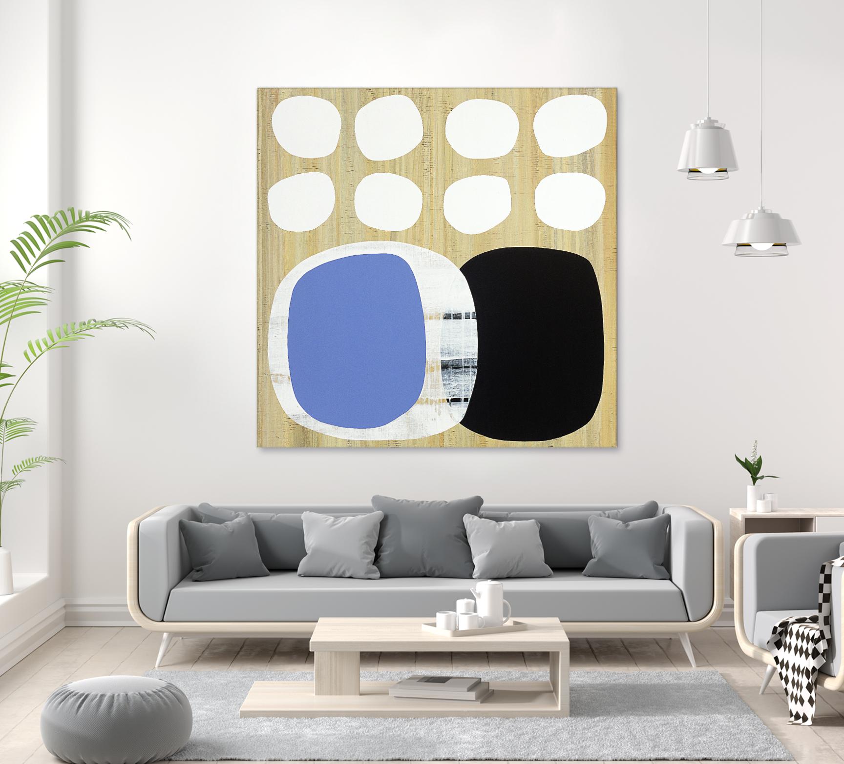 Luna Azul II by Mary Calkins on GIANT ART - blue abstract