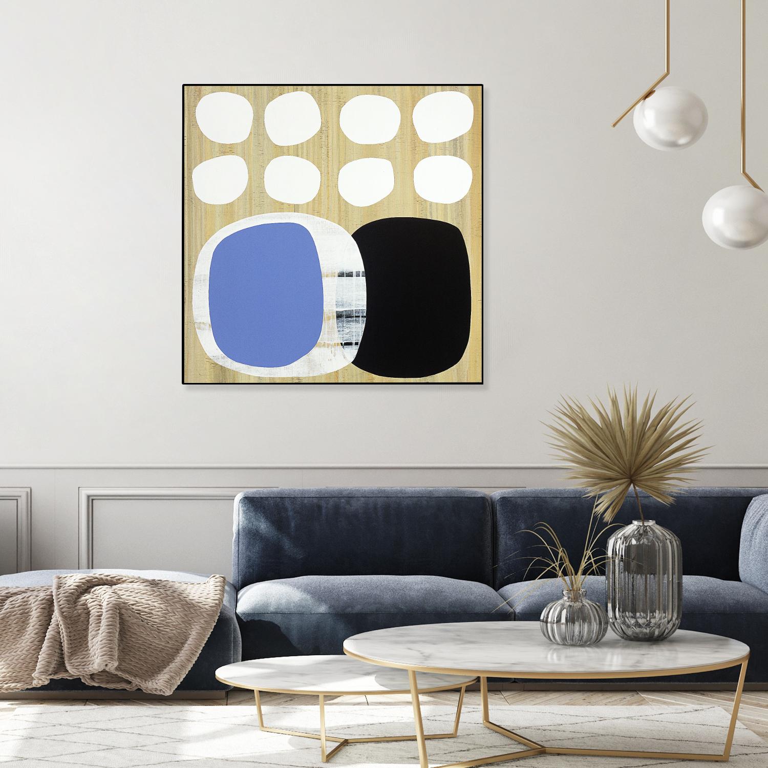 Luna Azul II by Mary Calkins on GIANT ART - blue abstract