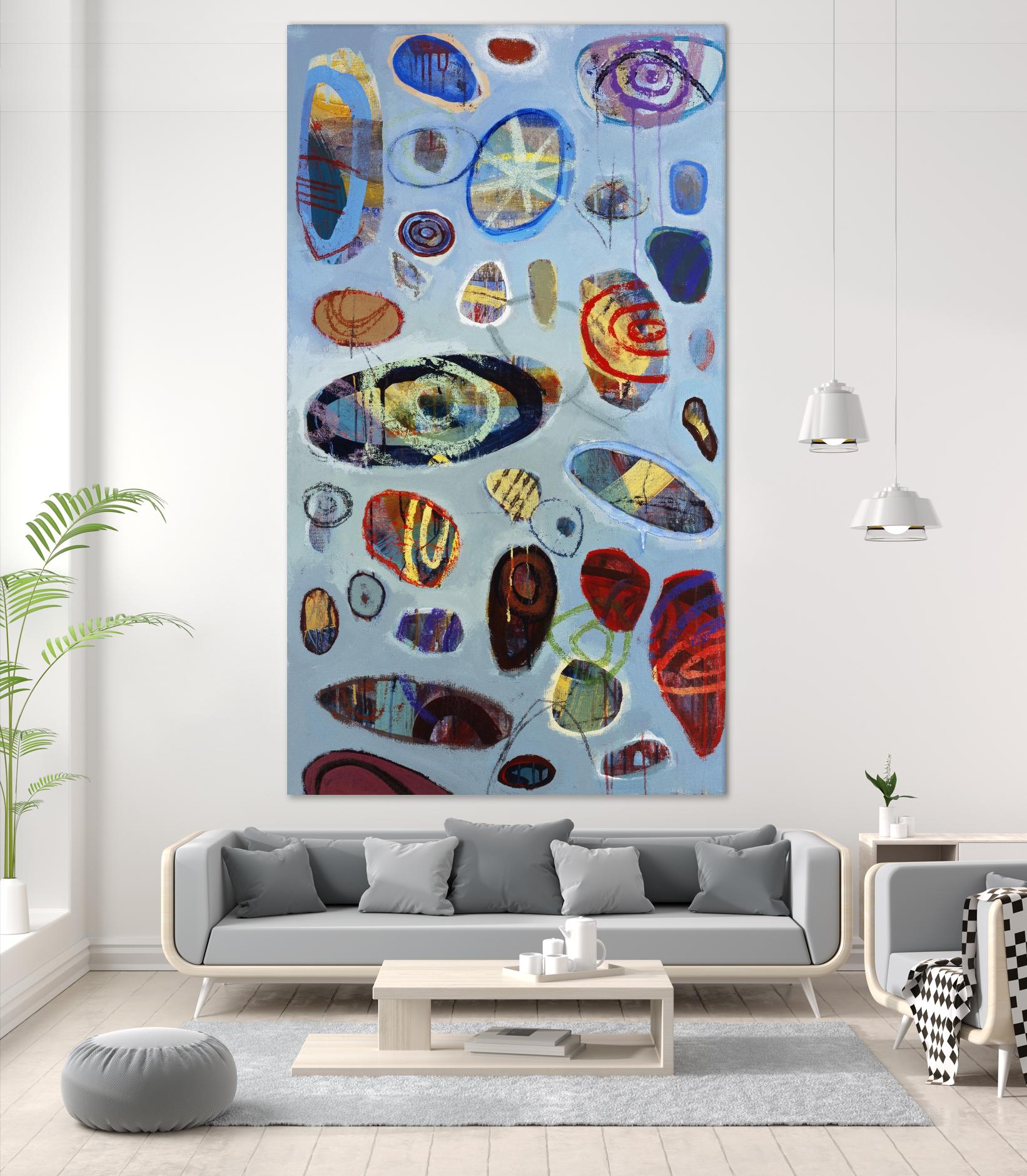 Diskono 2 by David Dauncey on GIANT ART - red abstract