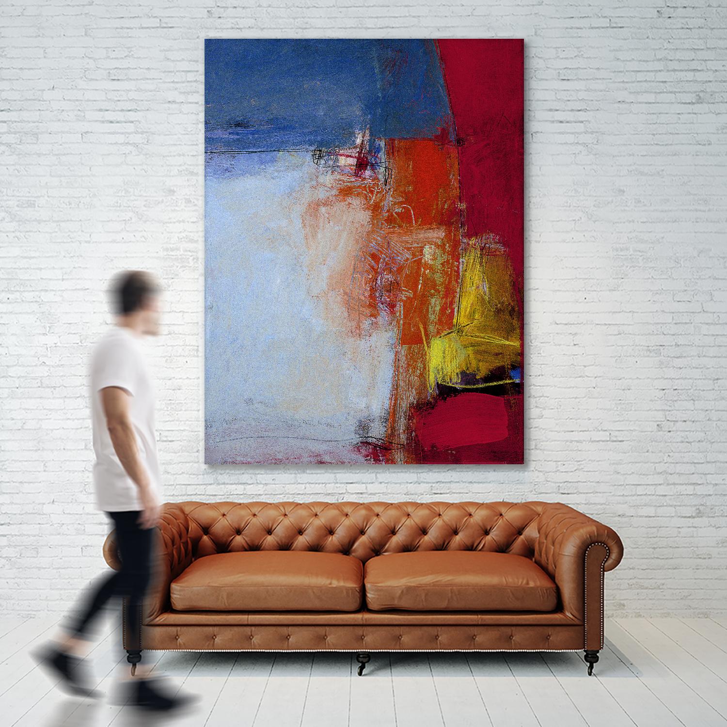 Shoreline by Charlotte Foust on GIANT ART - blue abstract