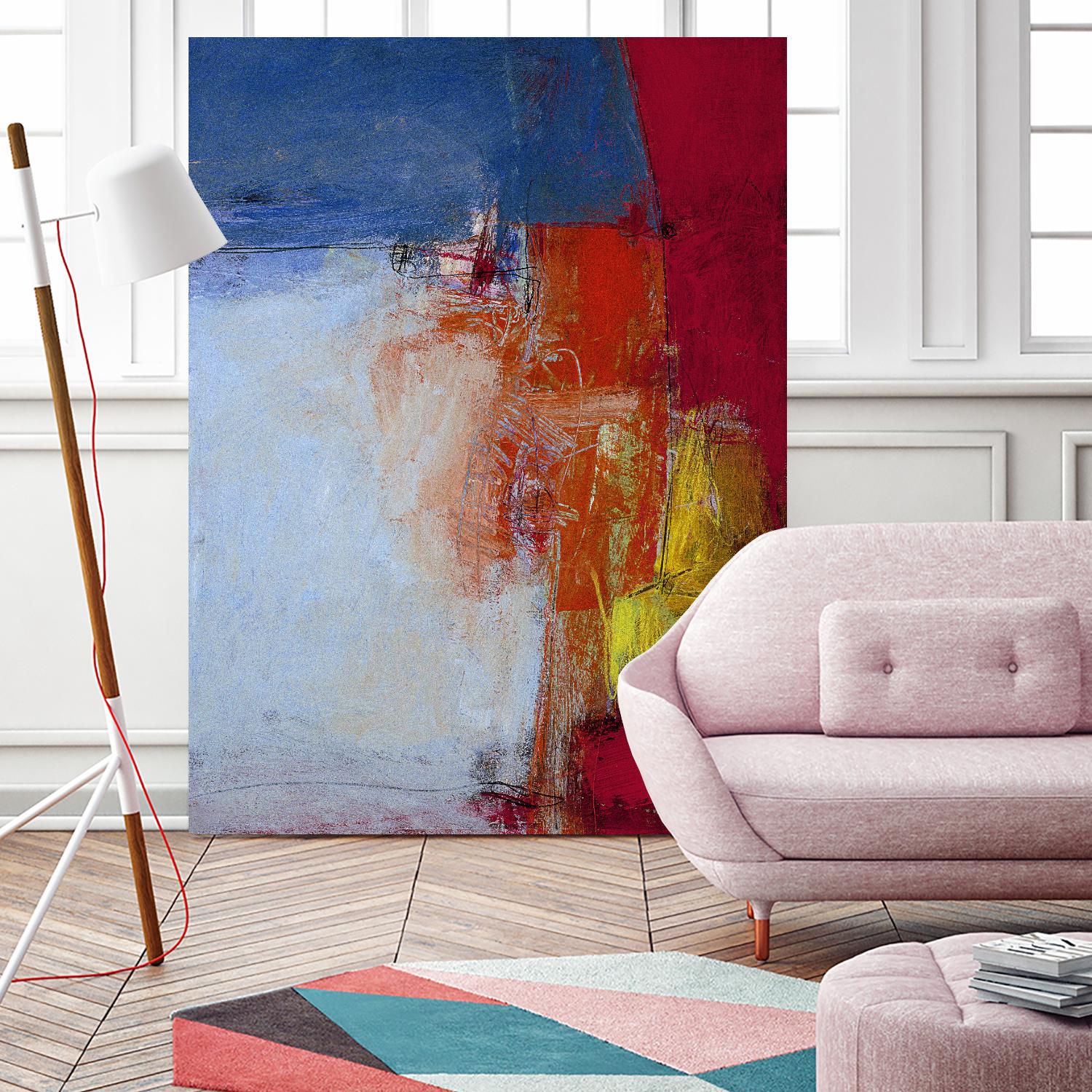 Shoreline by Charlotte Foust on GIANT ART - blue abstract