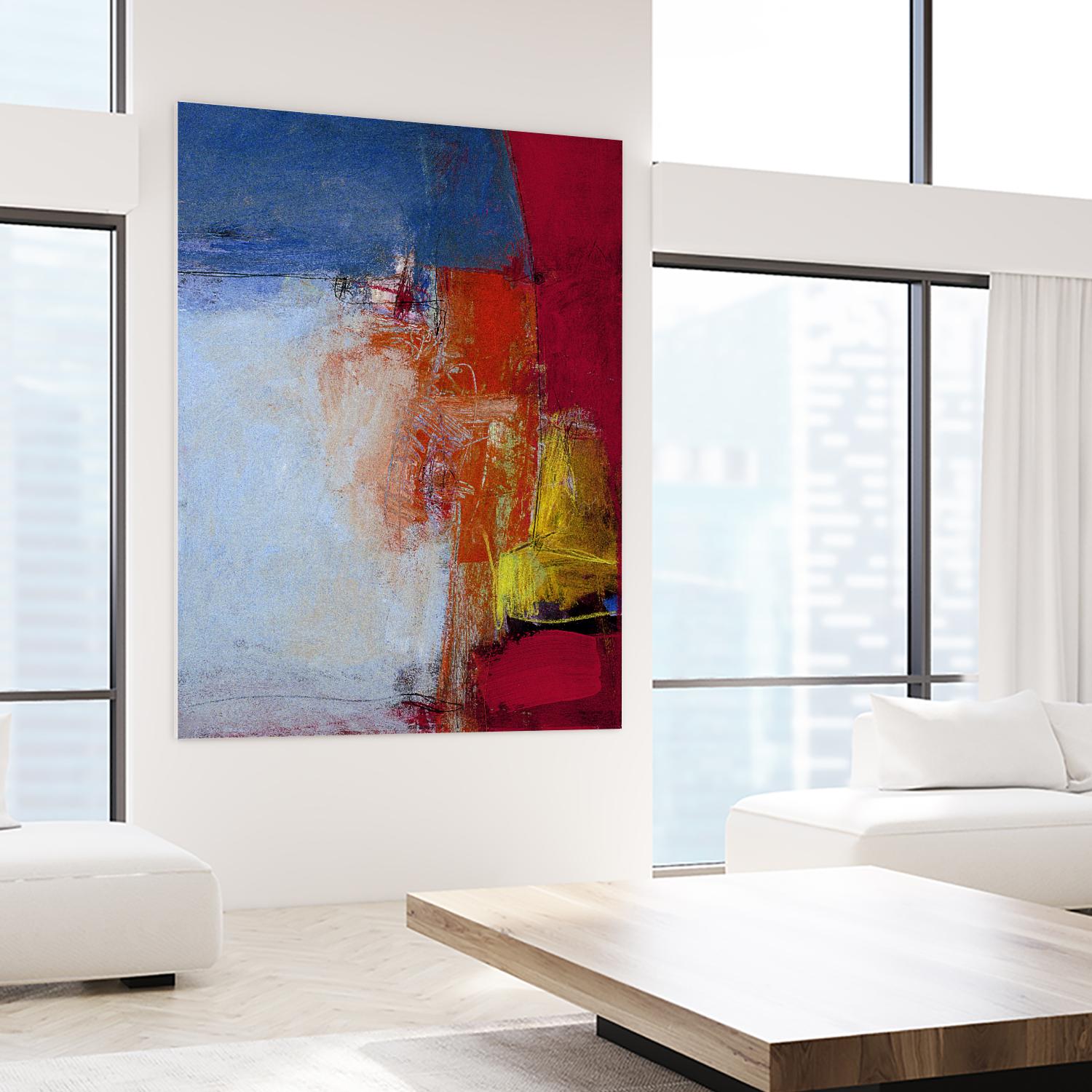 Shoreline by Charlotte Foust on GIANT ART - blue abstract