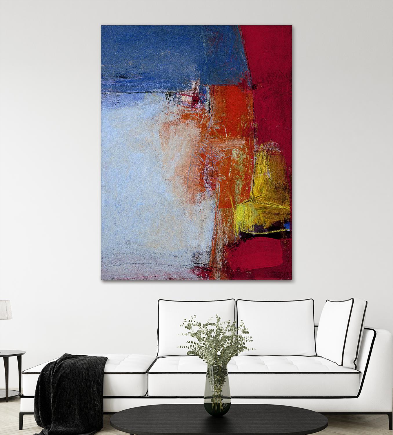 Shoreline by Charlotte Foust on GIANT ART - blue abstract