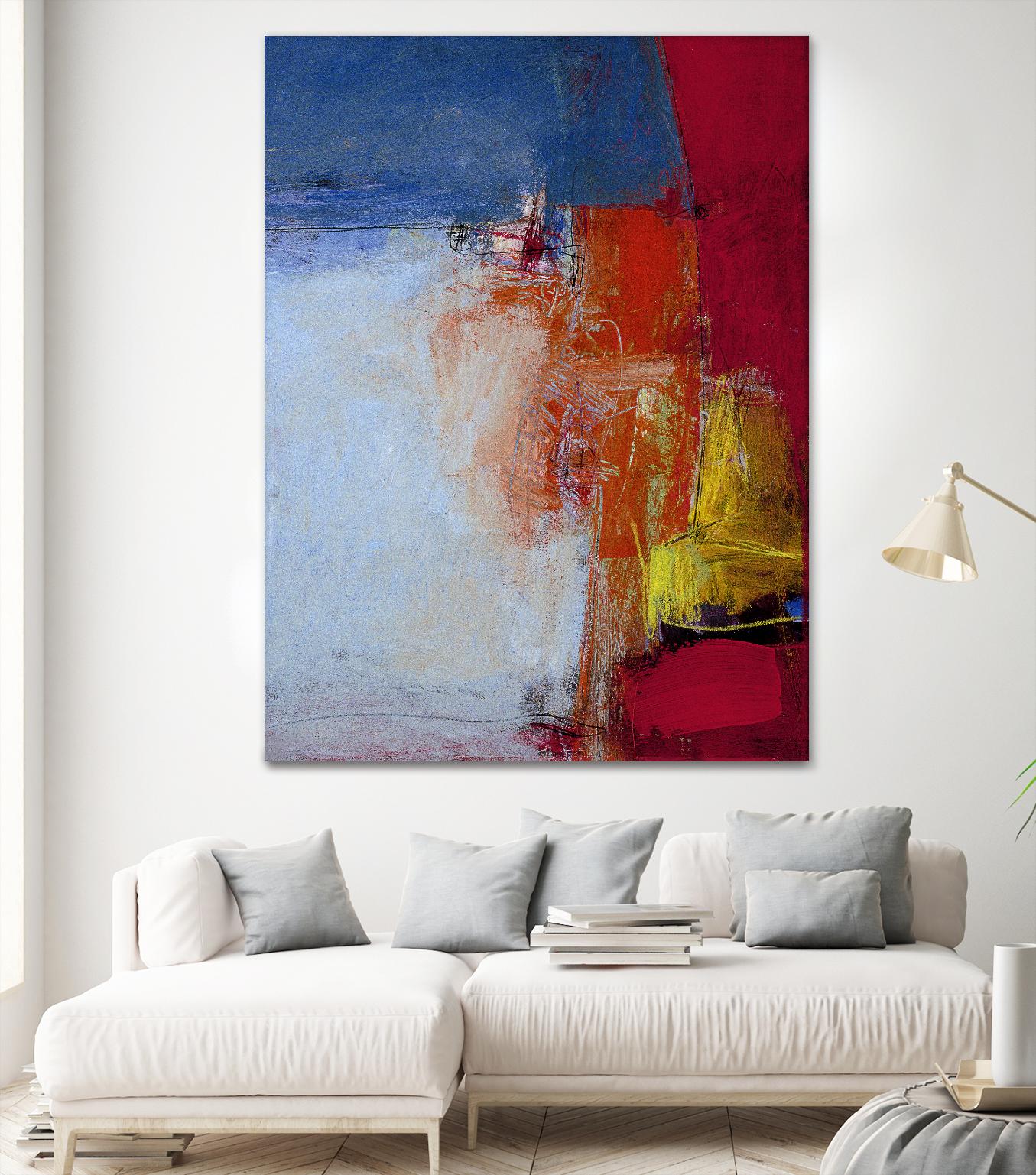 Shoreline by Charlotte Foust on GIANT ART - blue abstract