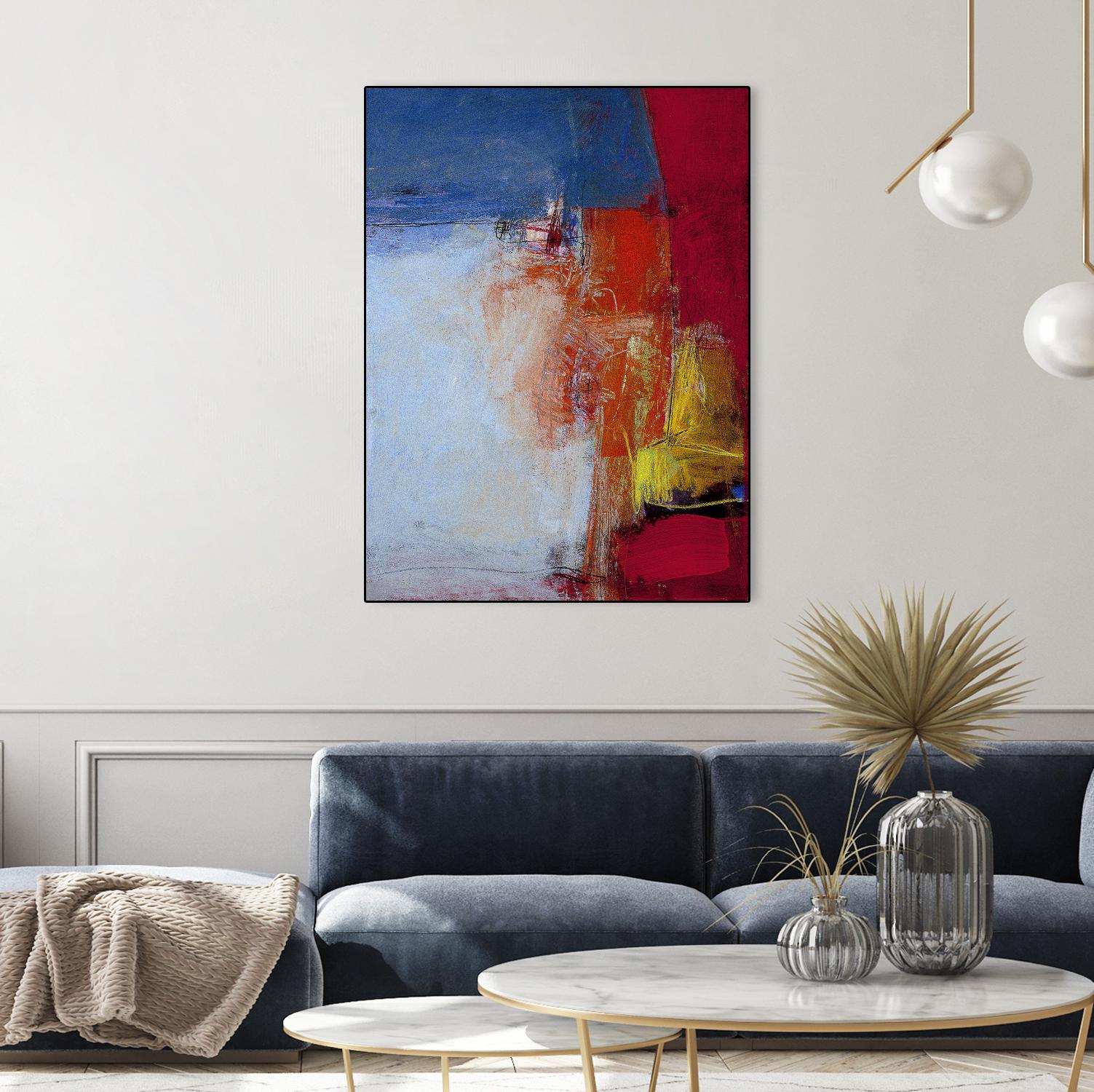 Shoreline by Charlotte Foust on GIANT ART - blue abstract