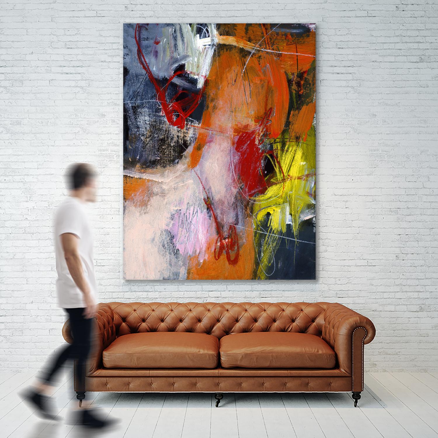 Flurry by Charlotte Foust on GIANT ART - orange abstract
