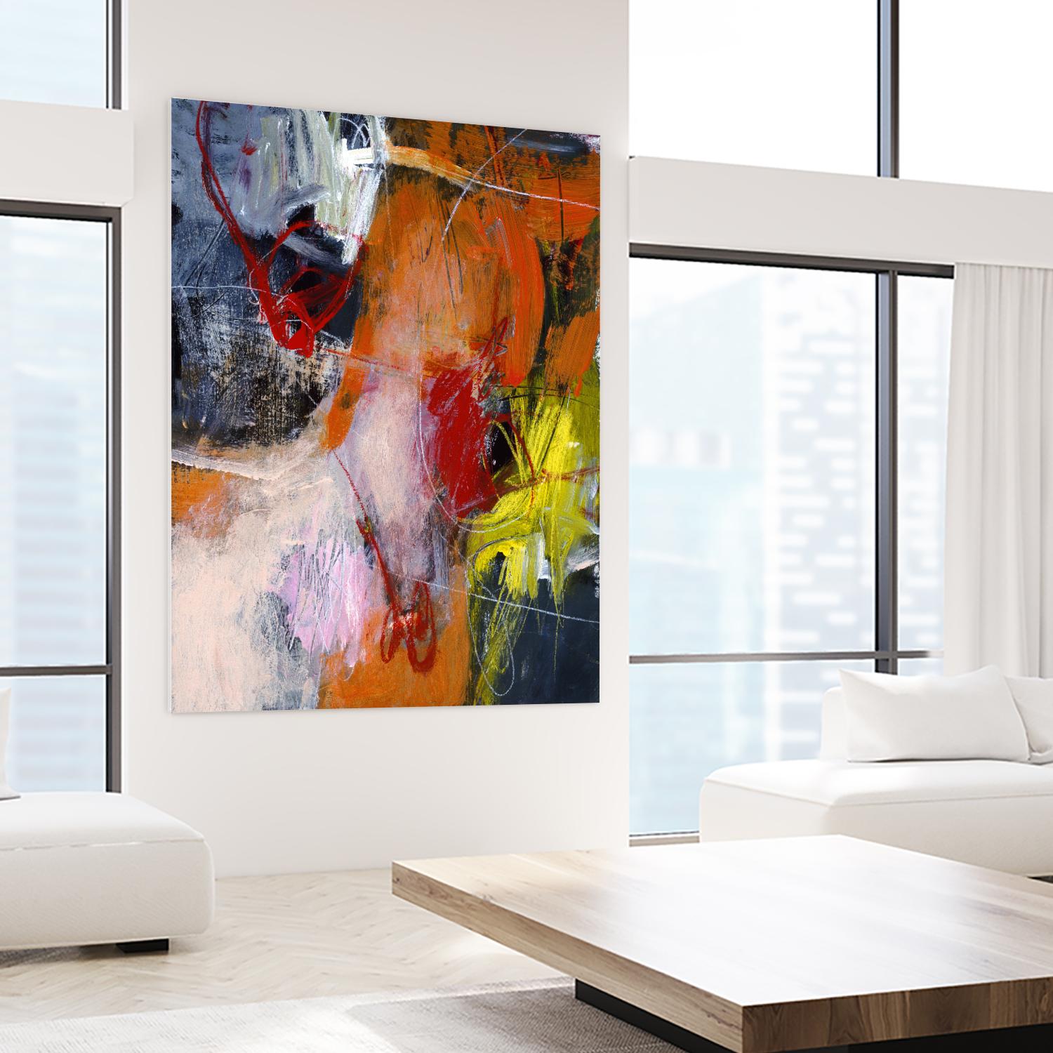 Flurry by Charlotte Foust on GIANT ART - orange abstract