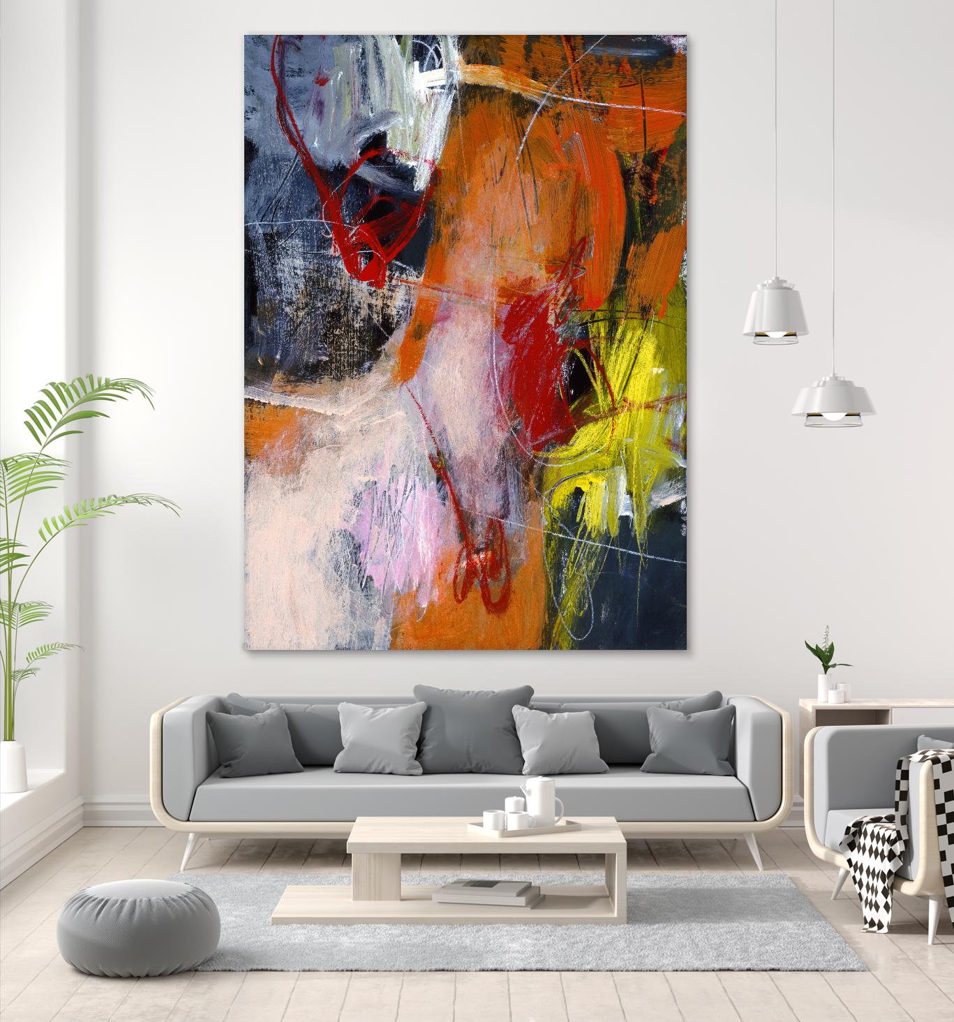 Flurry by Charlotte Foust on GIANT ART - orange abstract
