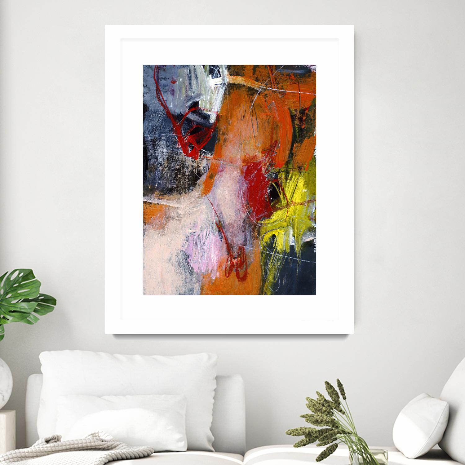 Flurry by Charlotte Foust on GIANT ART - orange abstract