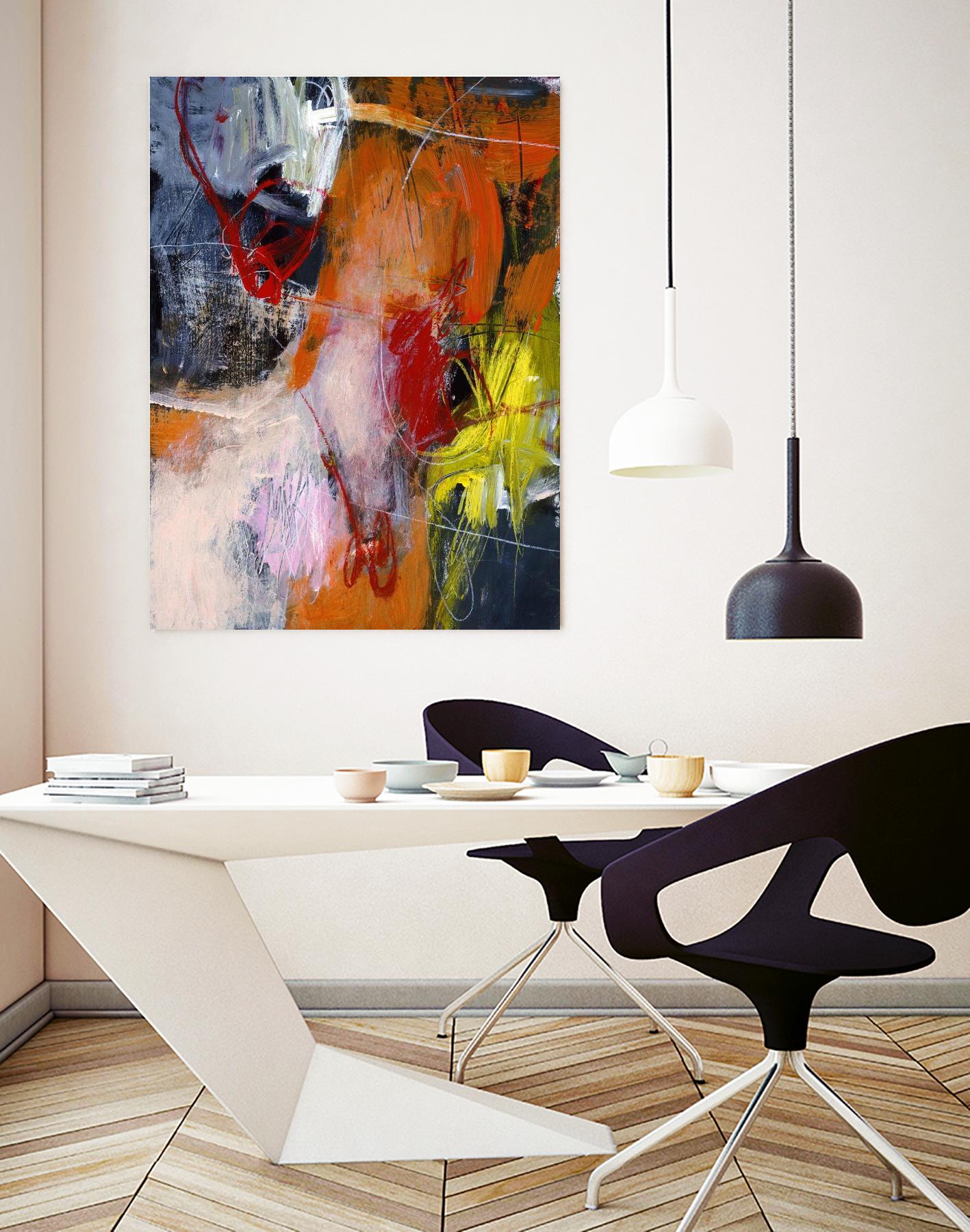 Flurry by Charlotte Foust on GIANT ART - orange abstract