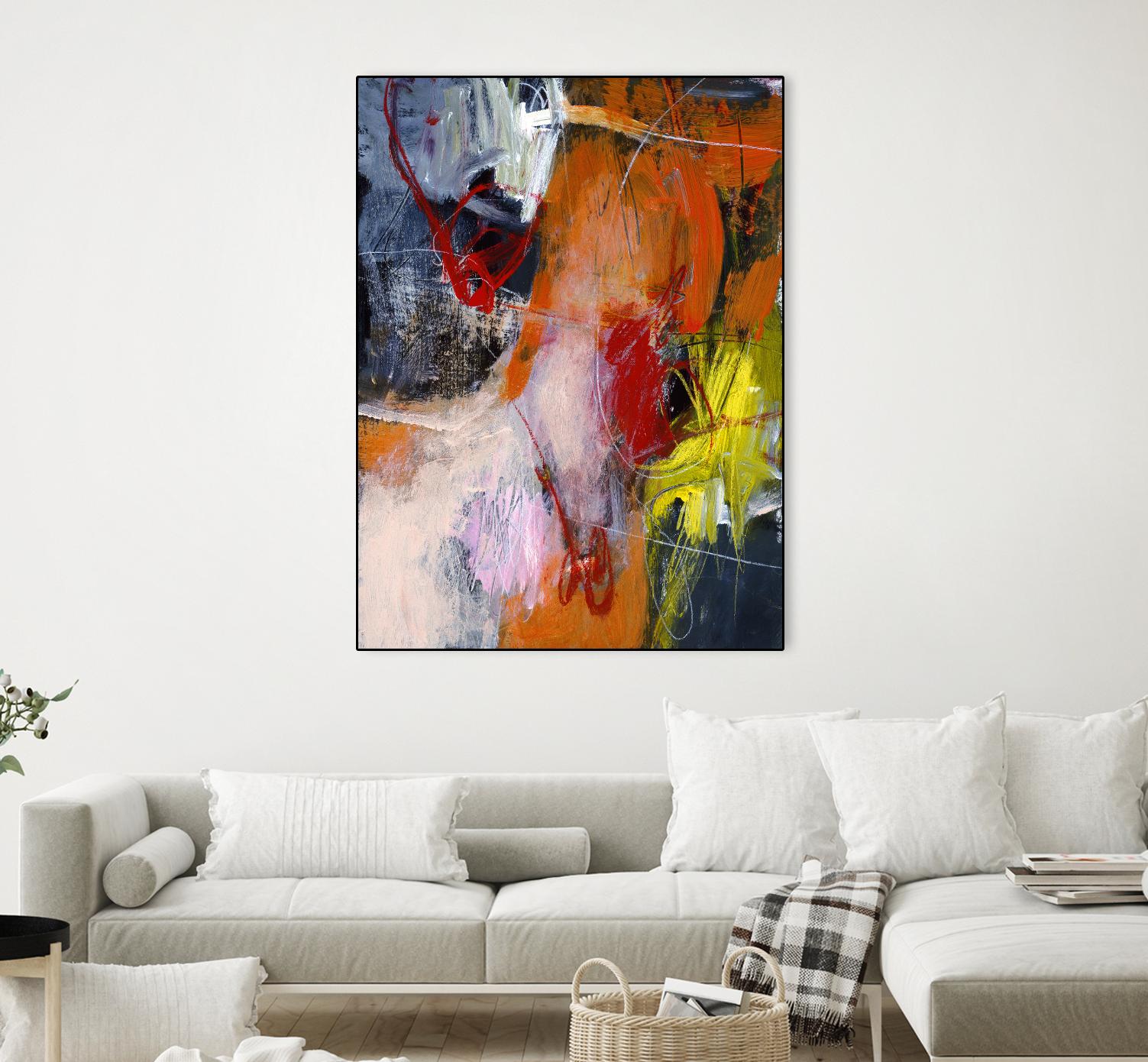 Flurry by Charlotte Foust on GIANT ART - orange abstract