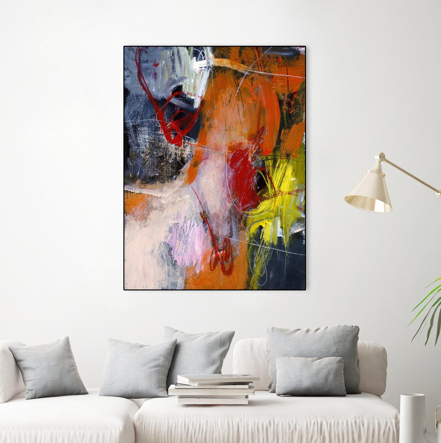 Flurry by Charlotte Foust on GIANT ART - orange abstract