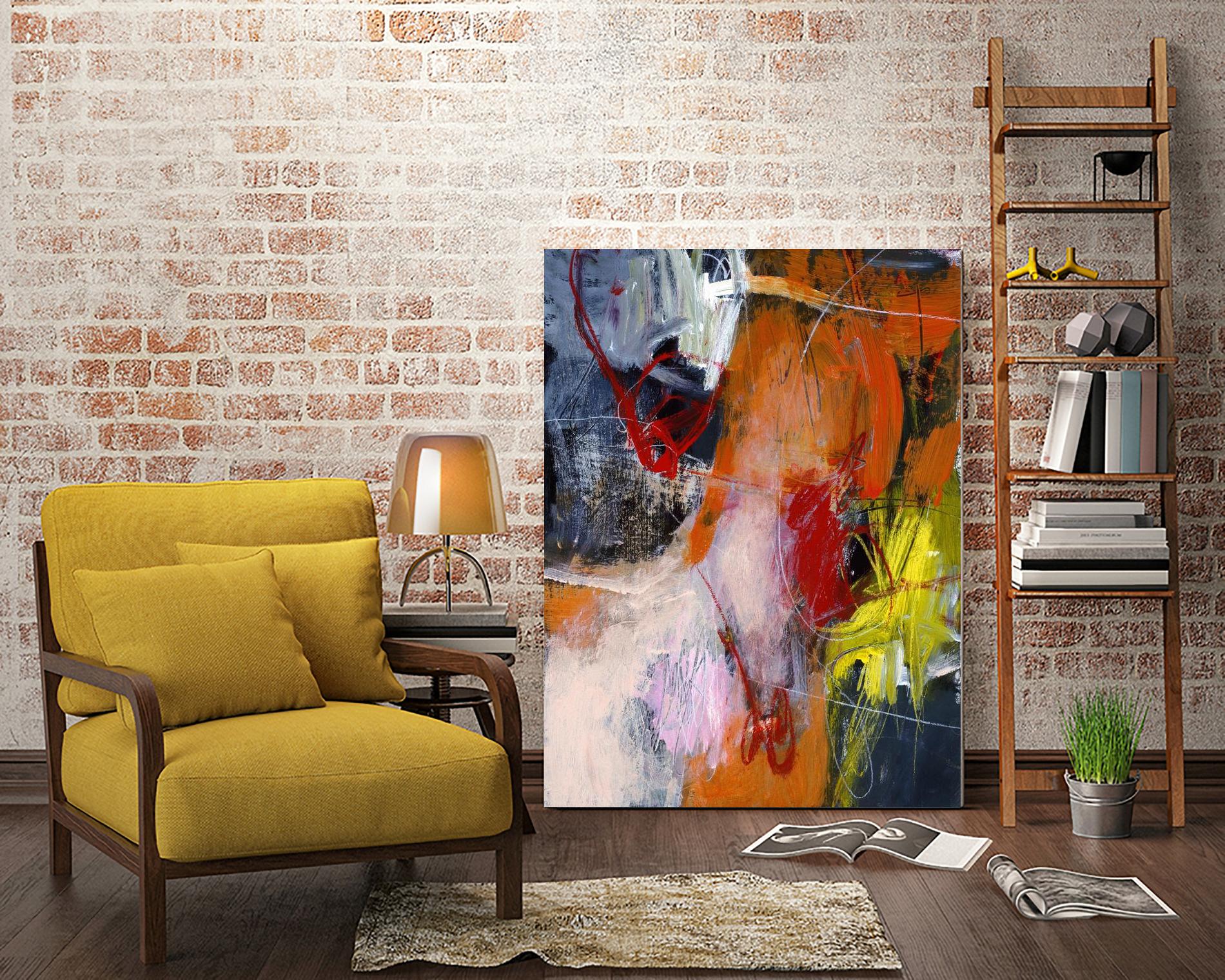 Flurry by Charlotte Foust on GIANT ART - orange abstract