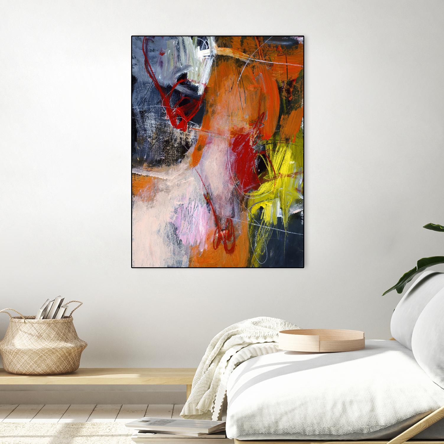 Flurry by Charlotte Foust on GIANT ART - orange abstract