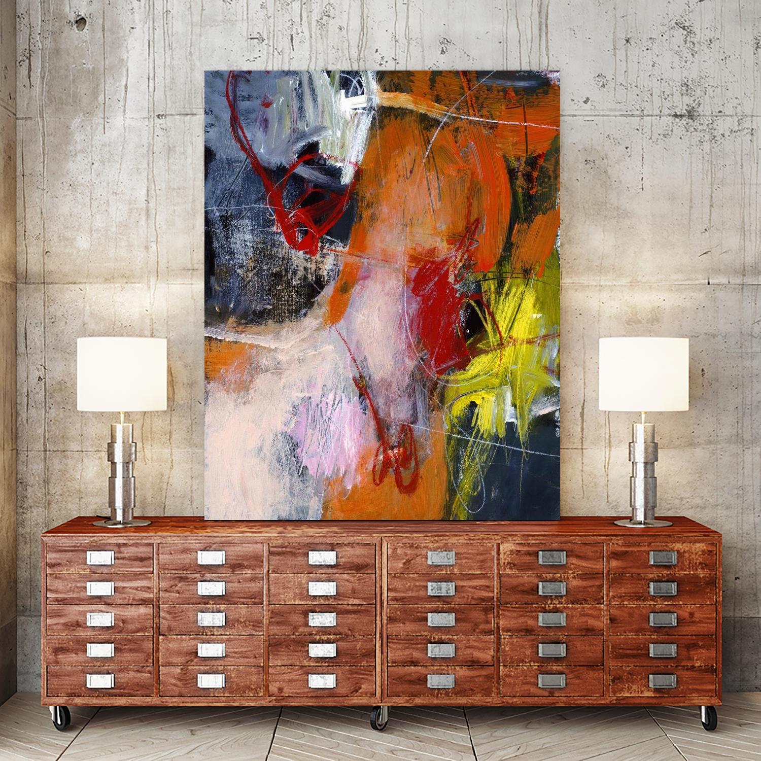 Flurry by Charlotte Foust on GIANT ART - orange abstract
