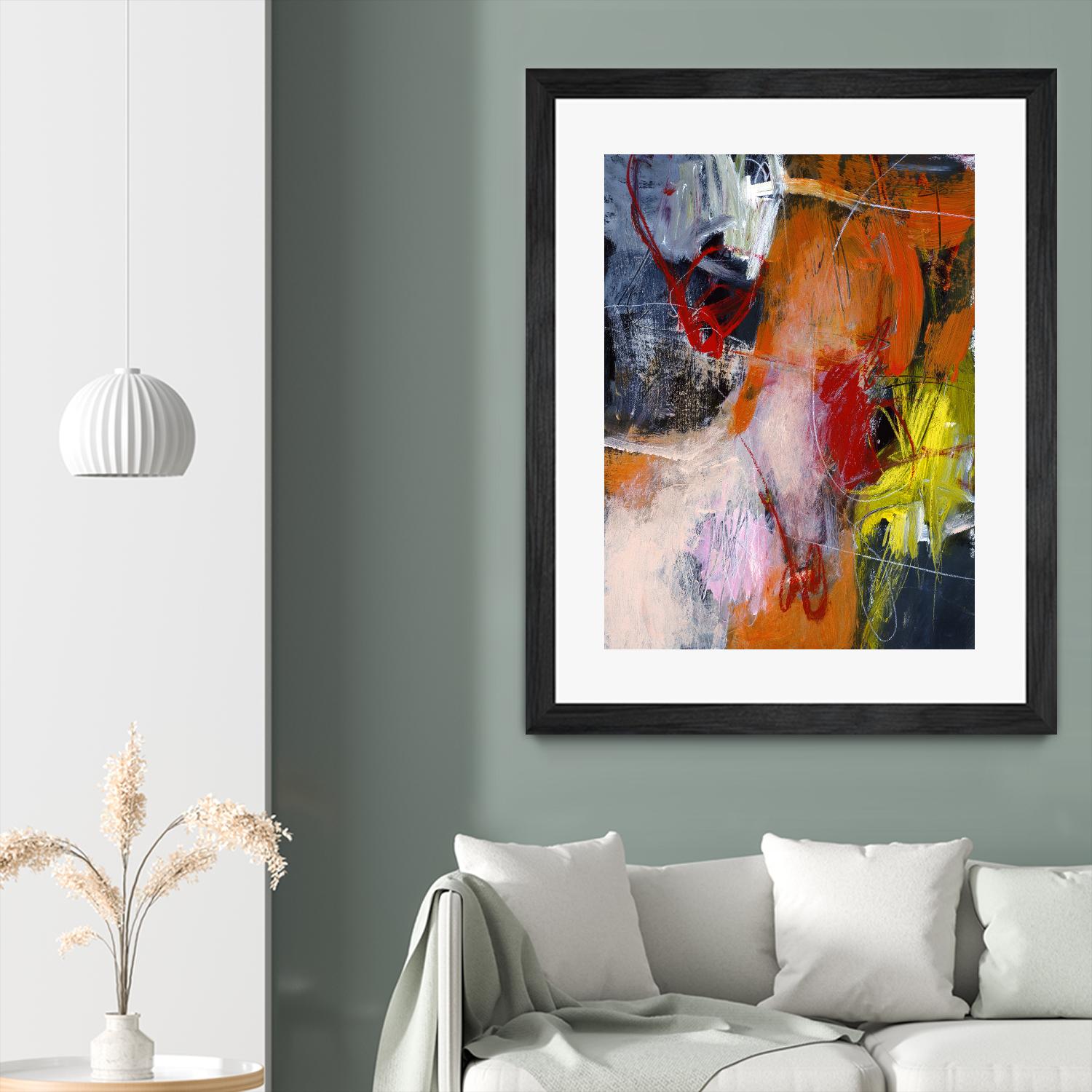 Flurry by Charlotte Foust on GIANT ART - orange abstract