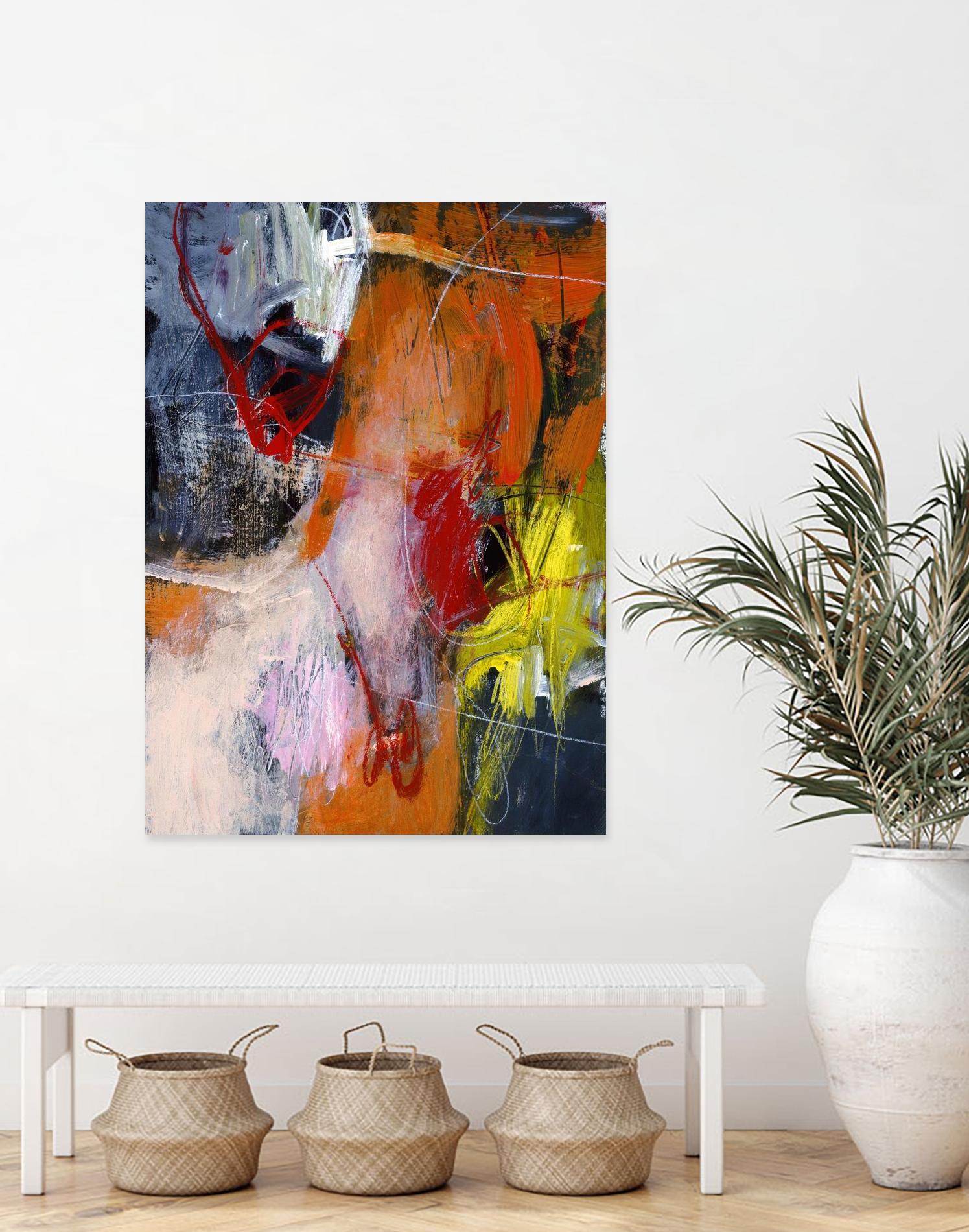 Flurry by Charlotte Foust on GIANT ART - orange abstract