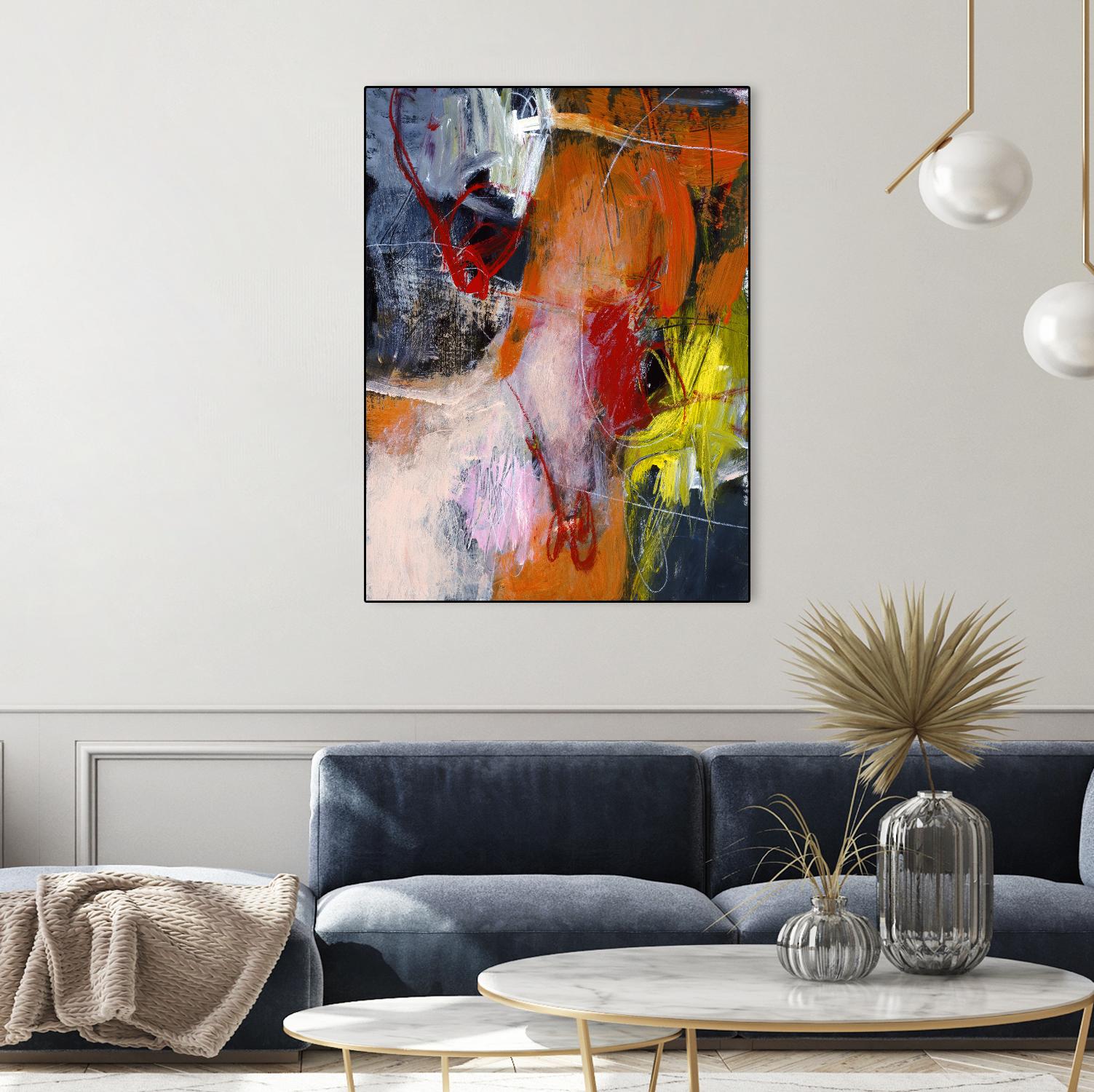 Flurry by Charlotte Foust on GIANT ART - orange abstract