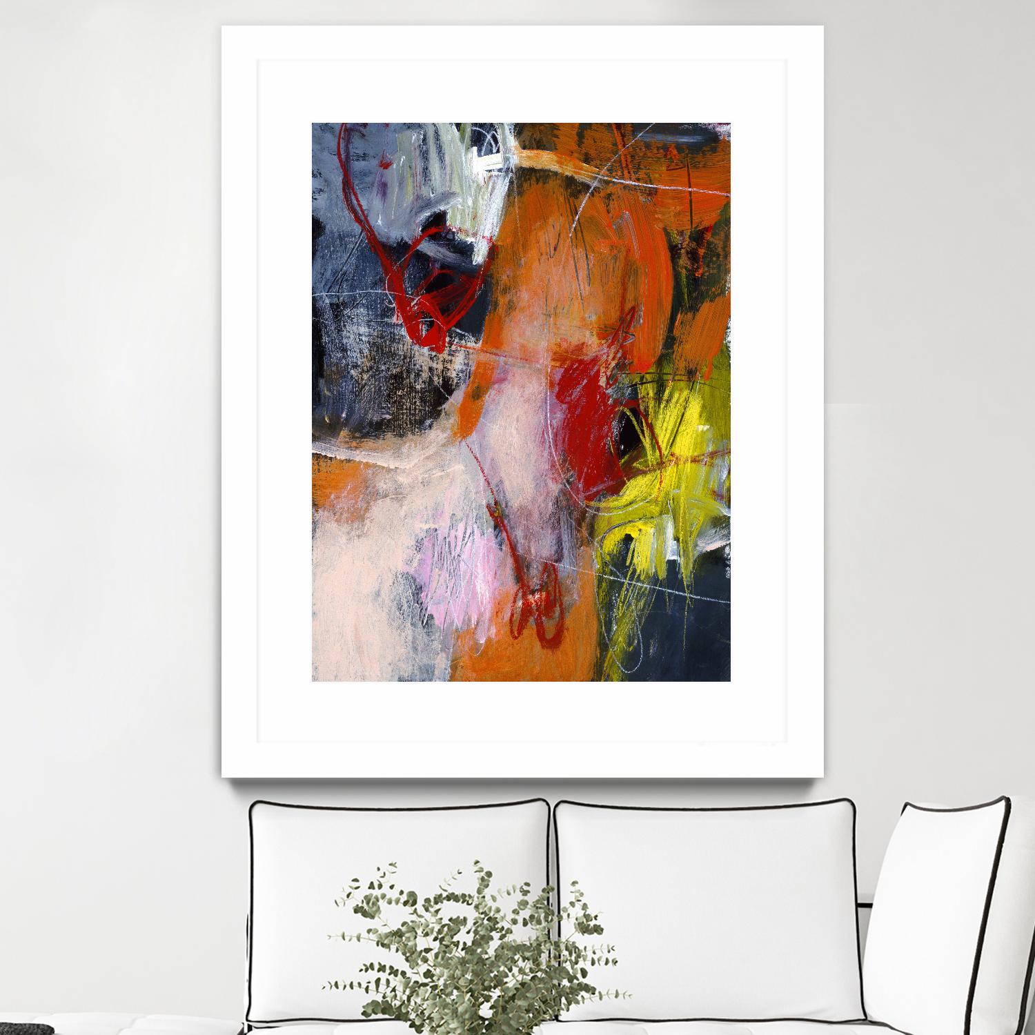Flurry by Charlotte Foust on GIANT ART - orange abstract