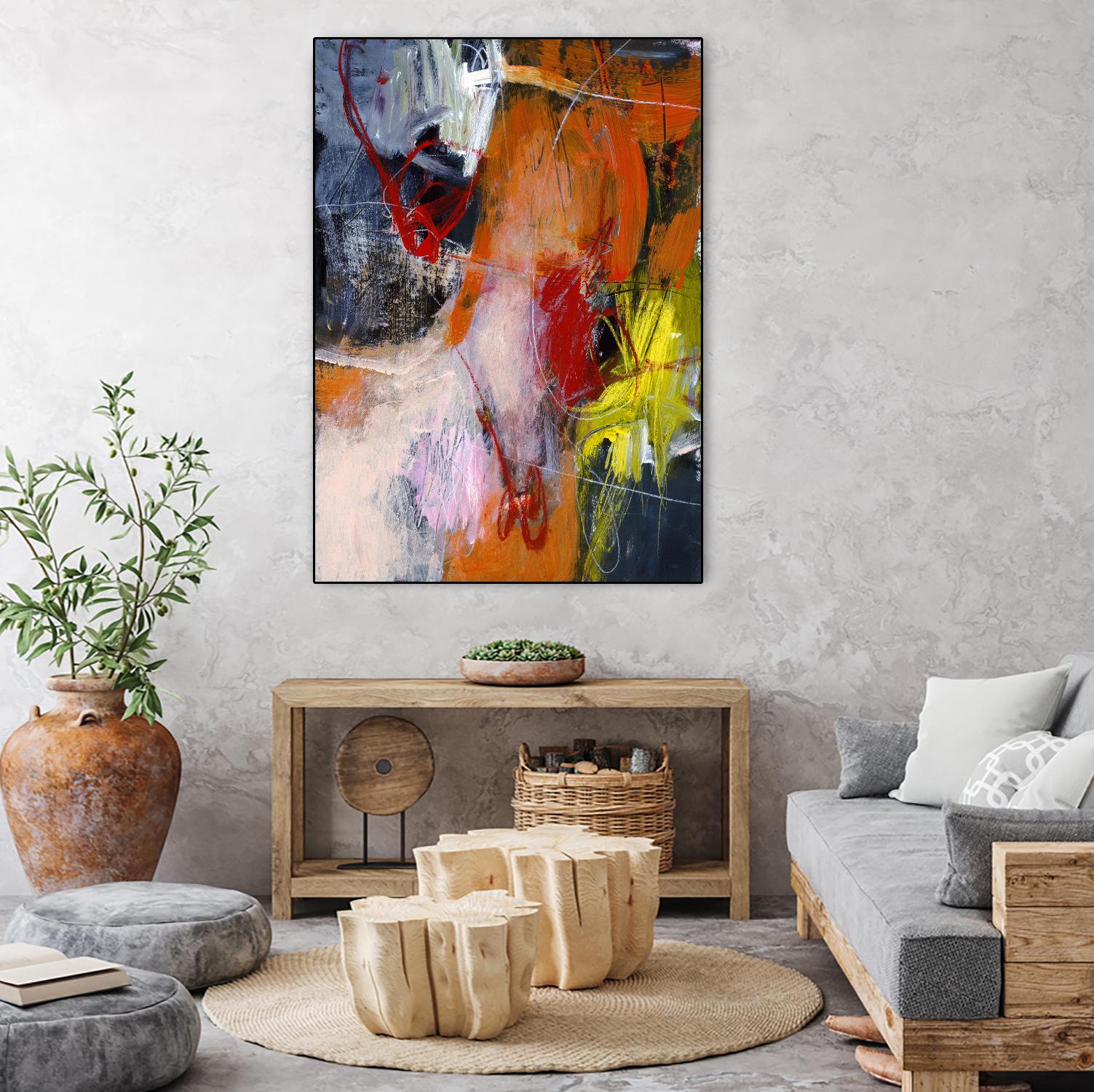 Flurry by Charlotte Foust on GIANT ART - orange abstract