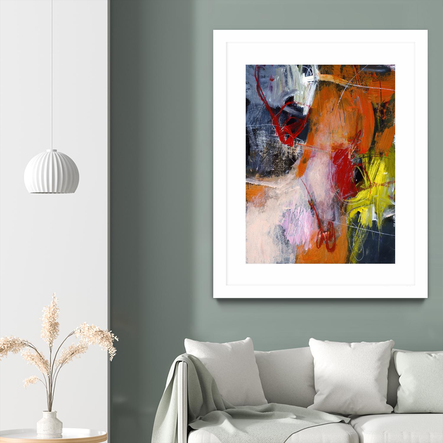 Flurry by Charlotte Foust on GIANT ART - orange abstract