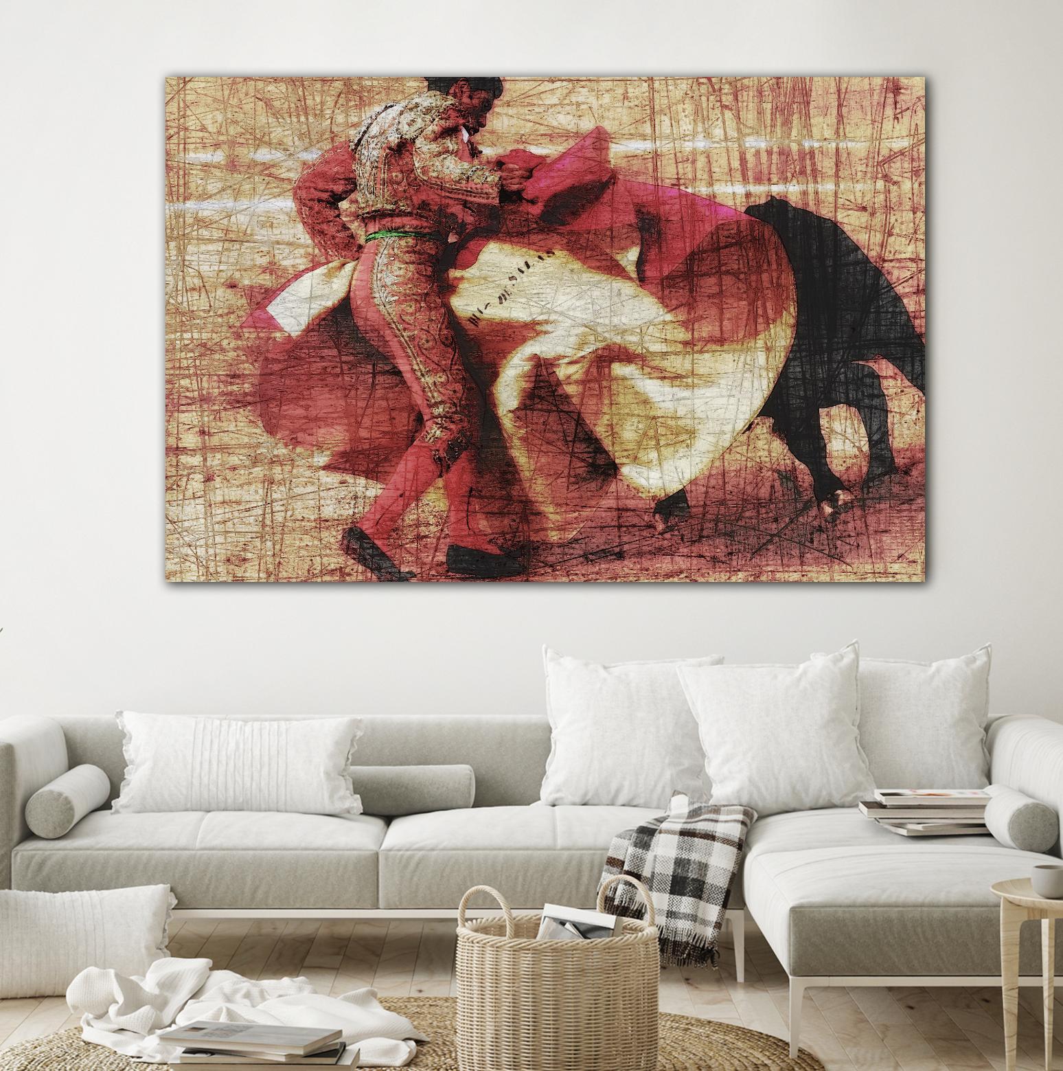 San Miguel, Bullfight #1 by Doug Landreth on GIANT ART - red everyday life