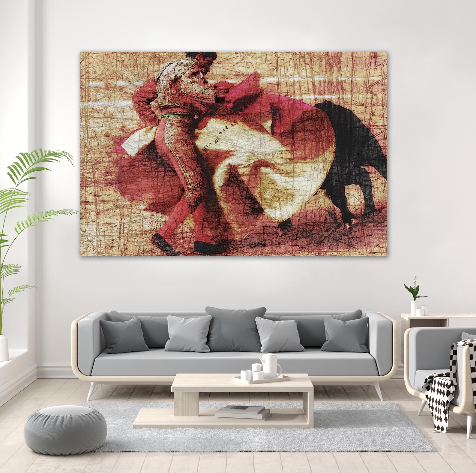 San Miguel, Bullfight #1 by Doug Landreth on GIANT ART - red everyday life